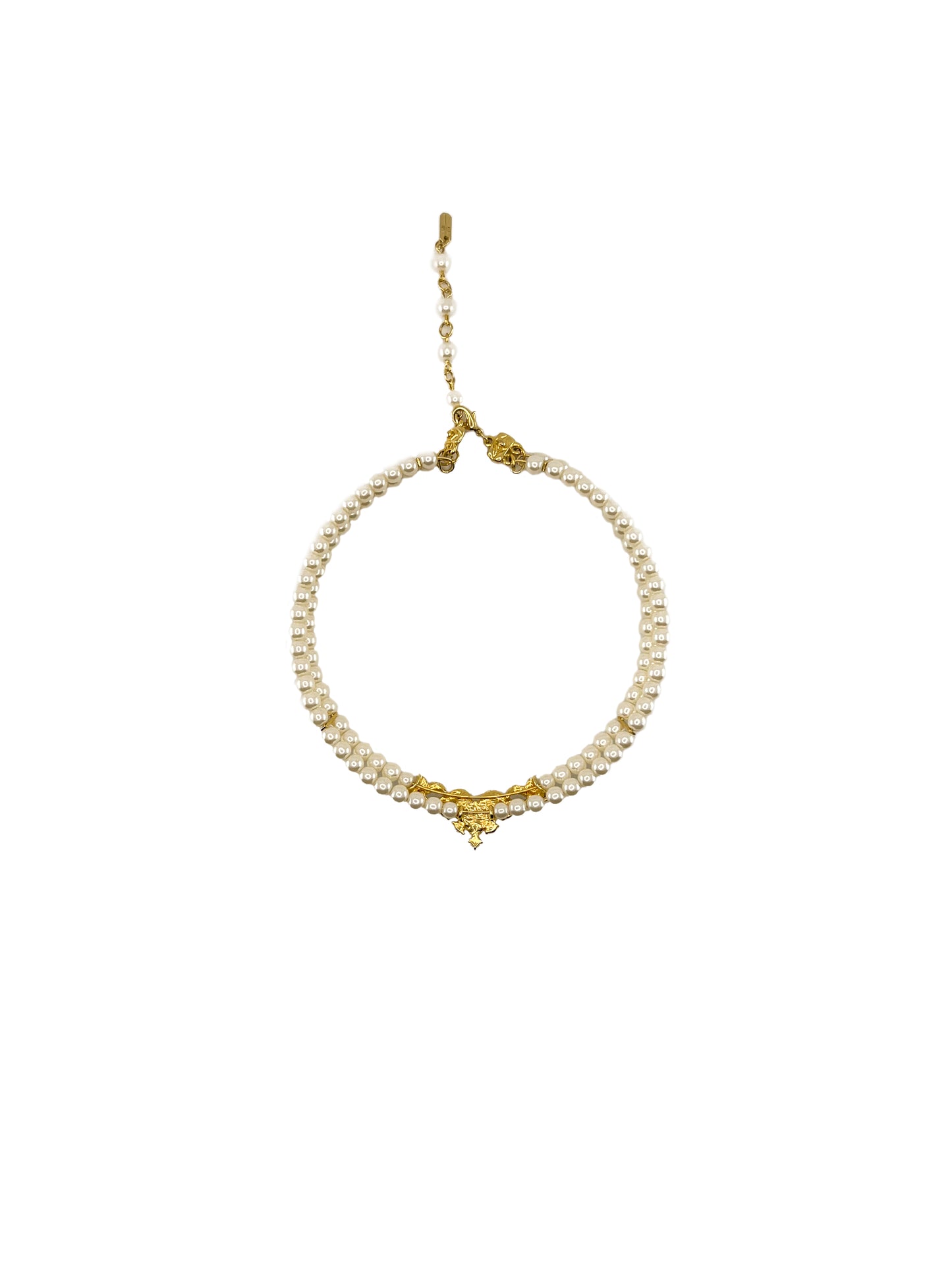 Pearl Rhinestone Choker