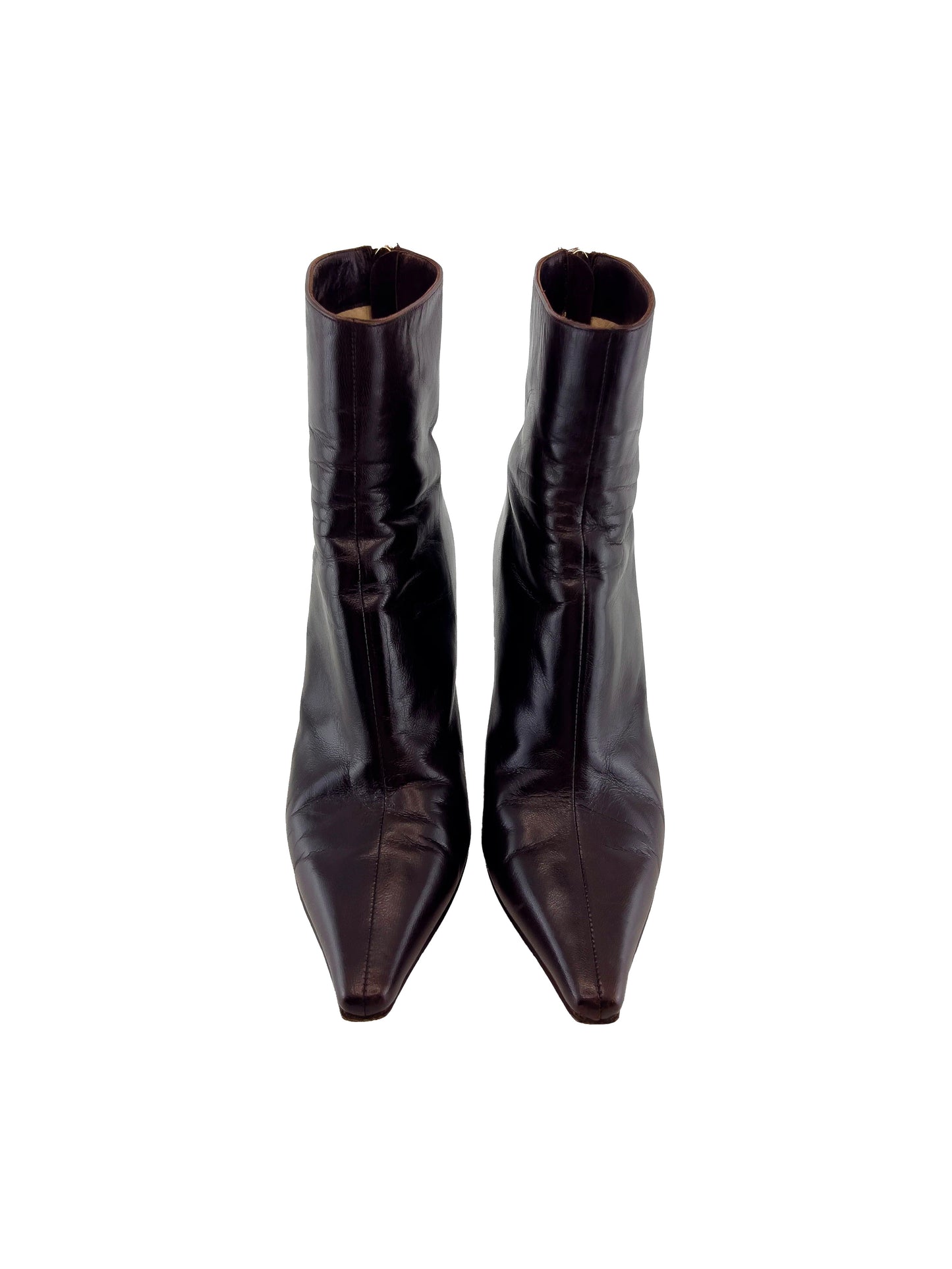 Jimmy Choo Espresso Brown Pointed Toe Boots