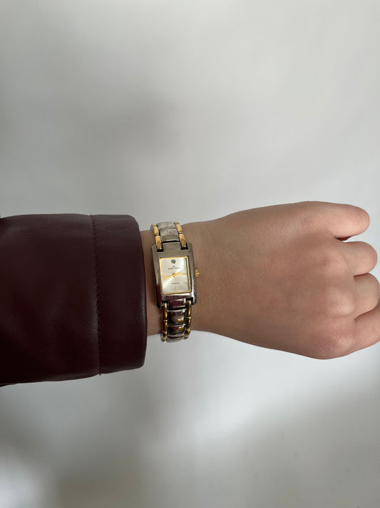 Two-Tone Gold & Gunmetal Watch