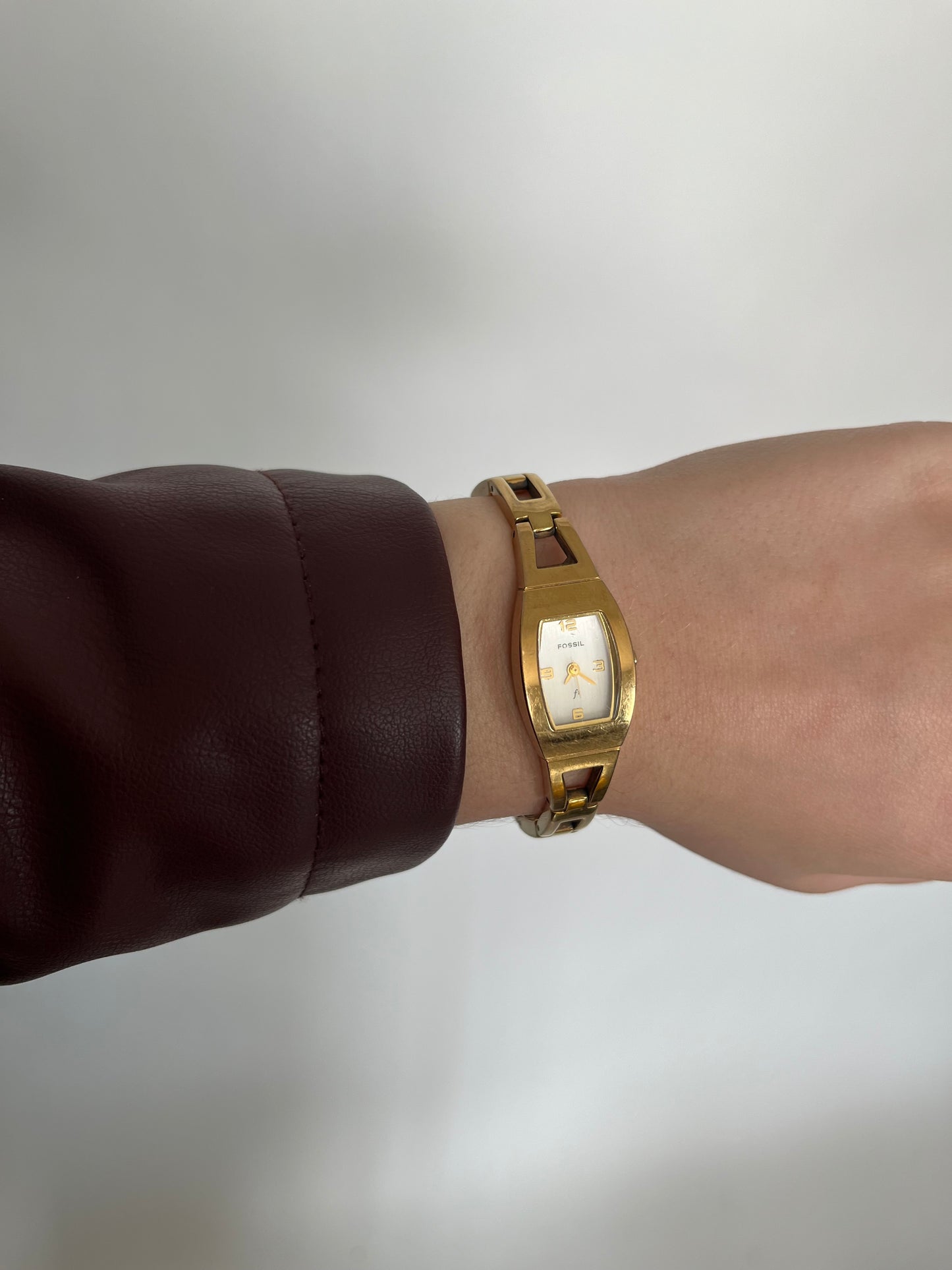 Gold Rectangle Link Watch