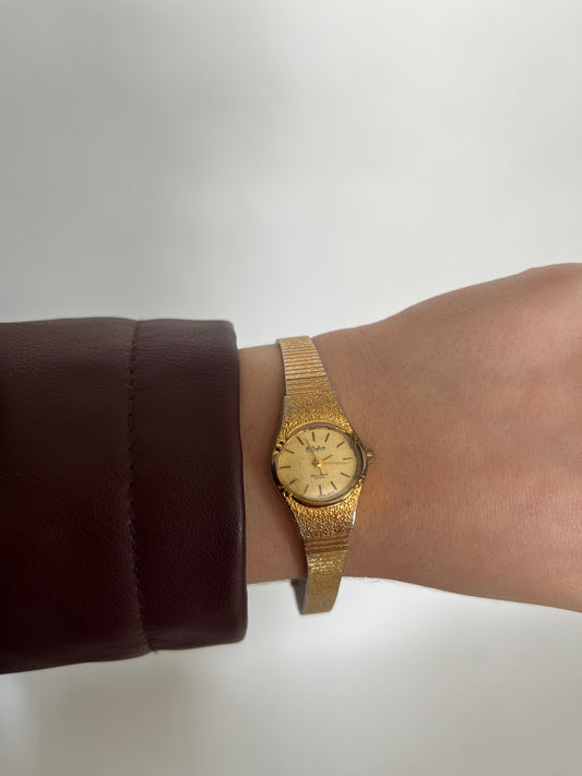 Gold Face Sleek Watch