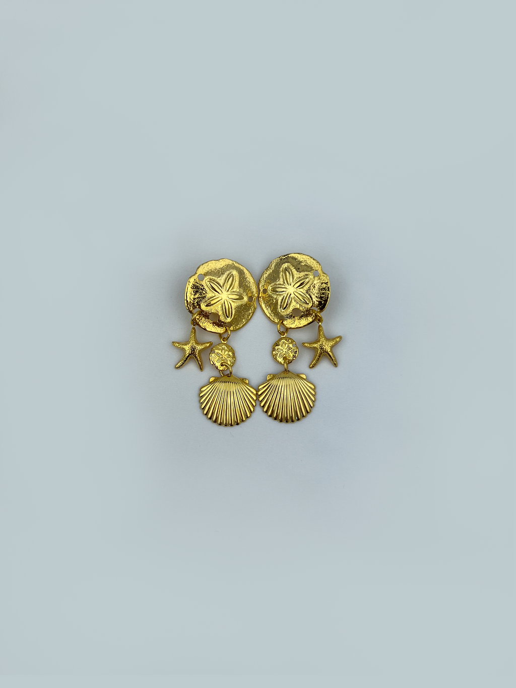 Sand Dollar Drop Earrings