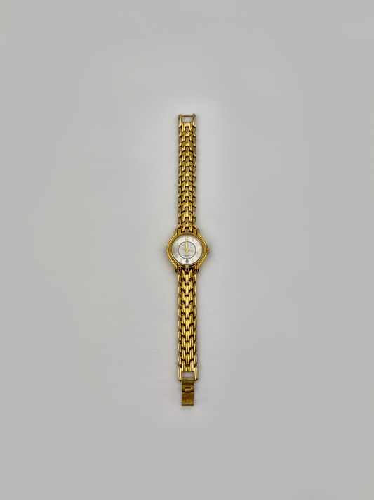 Ivory Face Gold Watch