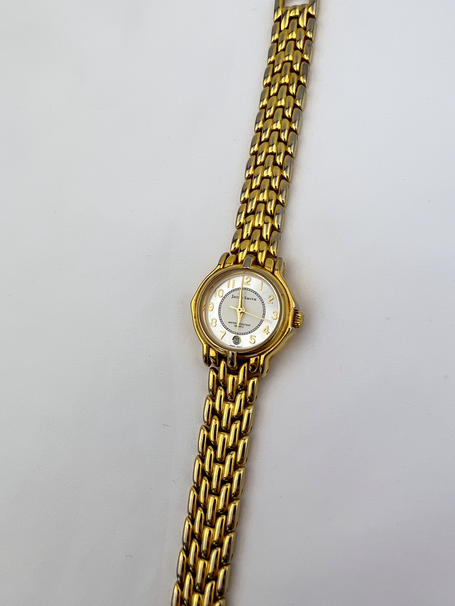 Ivory Face Gold Watch