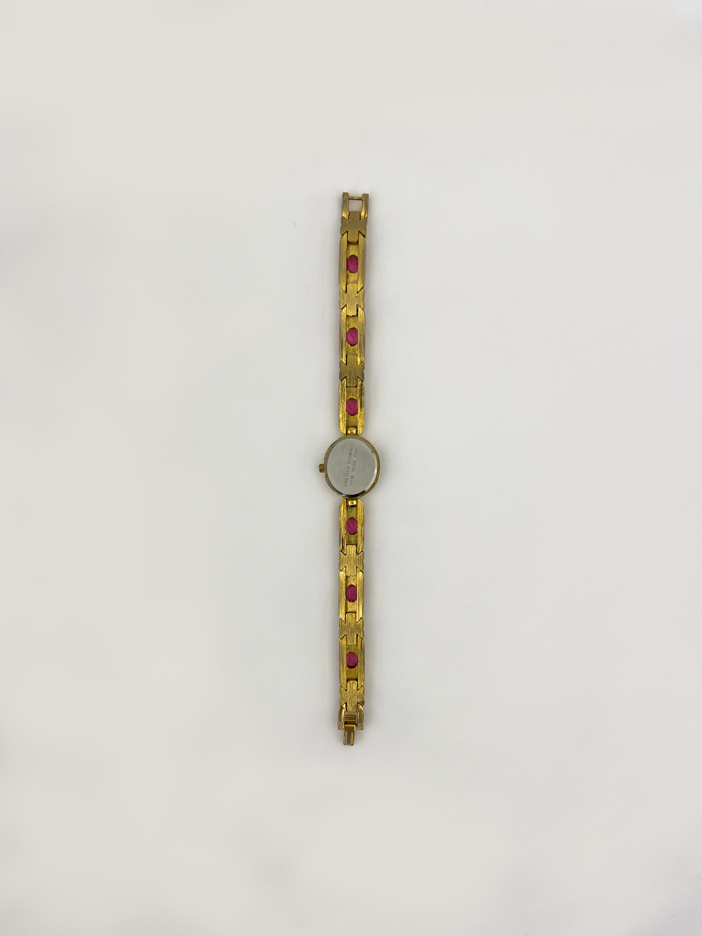 Pink Gemstone Gold Watch