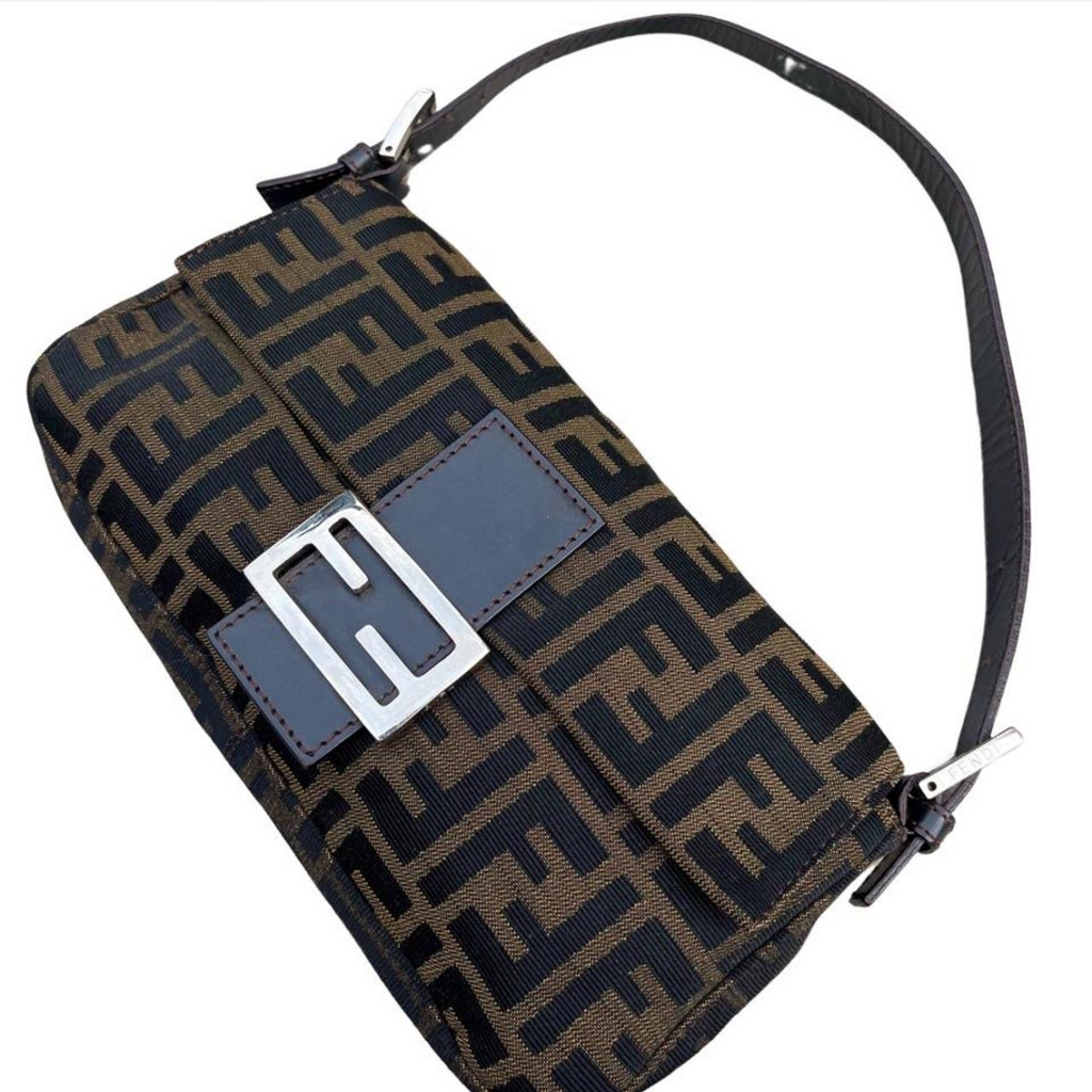 Vintage Fendi Zucca Baguette Tobacco Bag