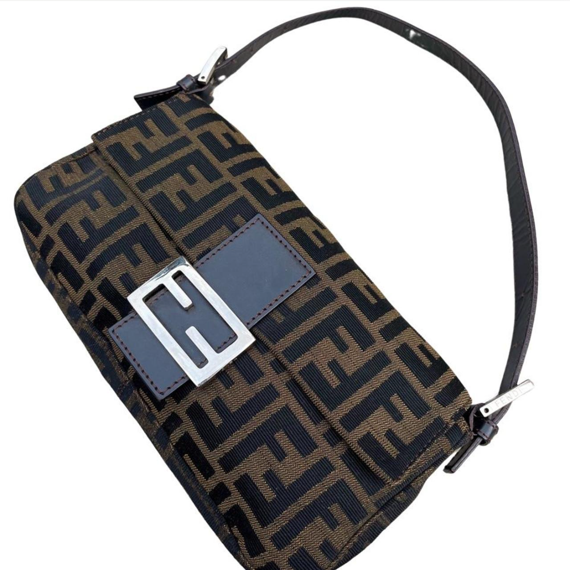 Vintage Fendi Zucca Baguette Tobacco Bag