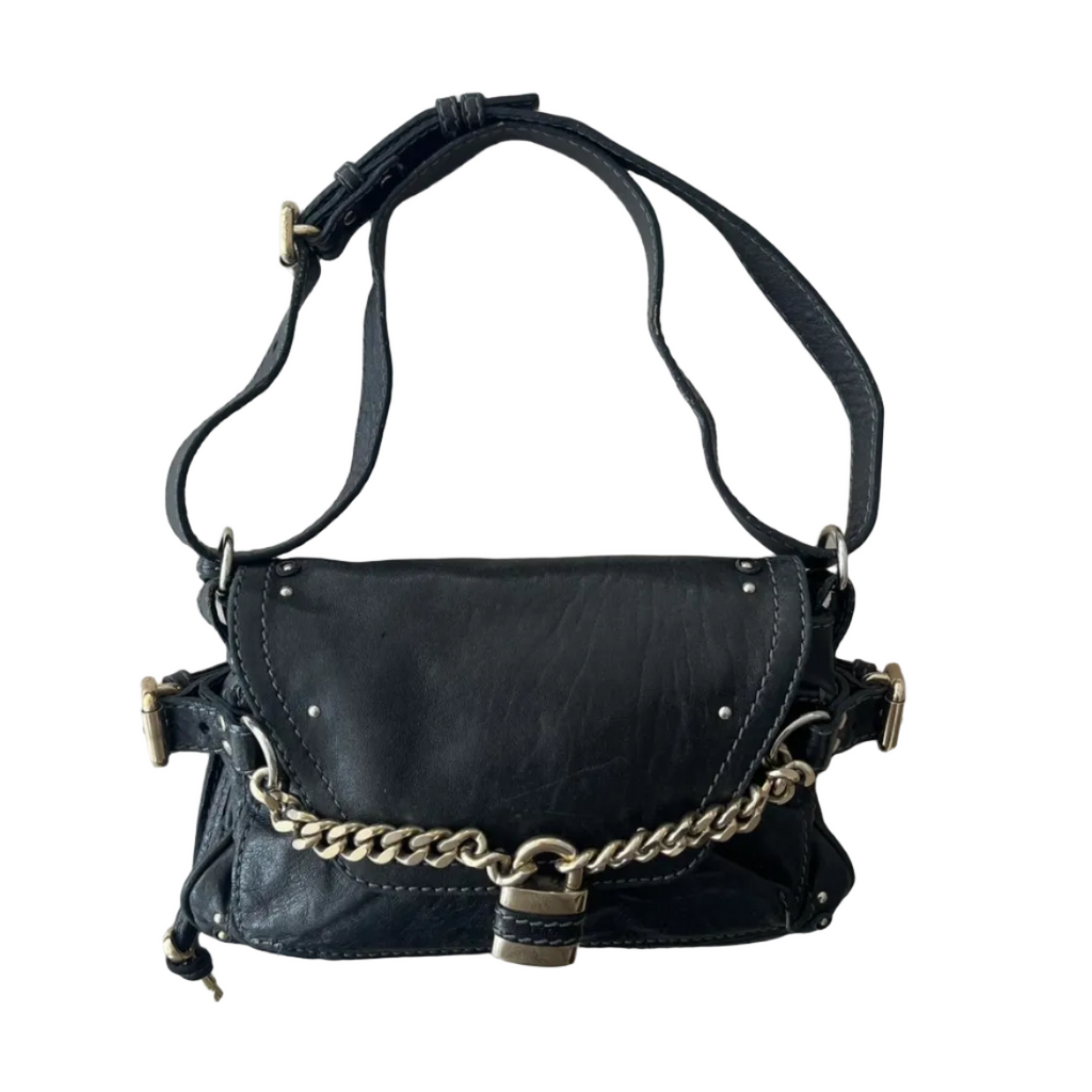 Rare Chloé Black Leather Paddington Capsule Shoulder Bag