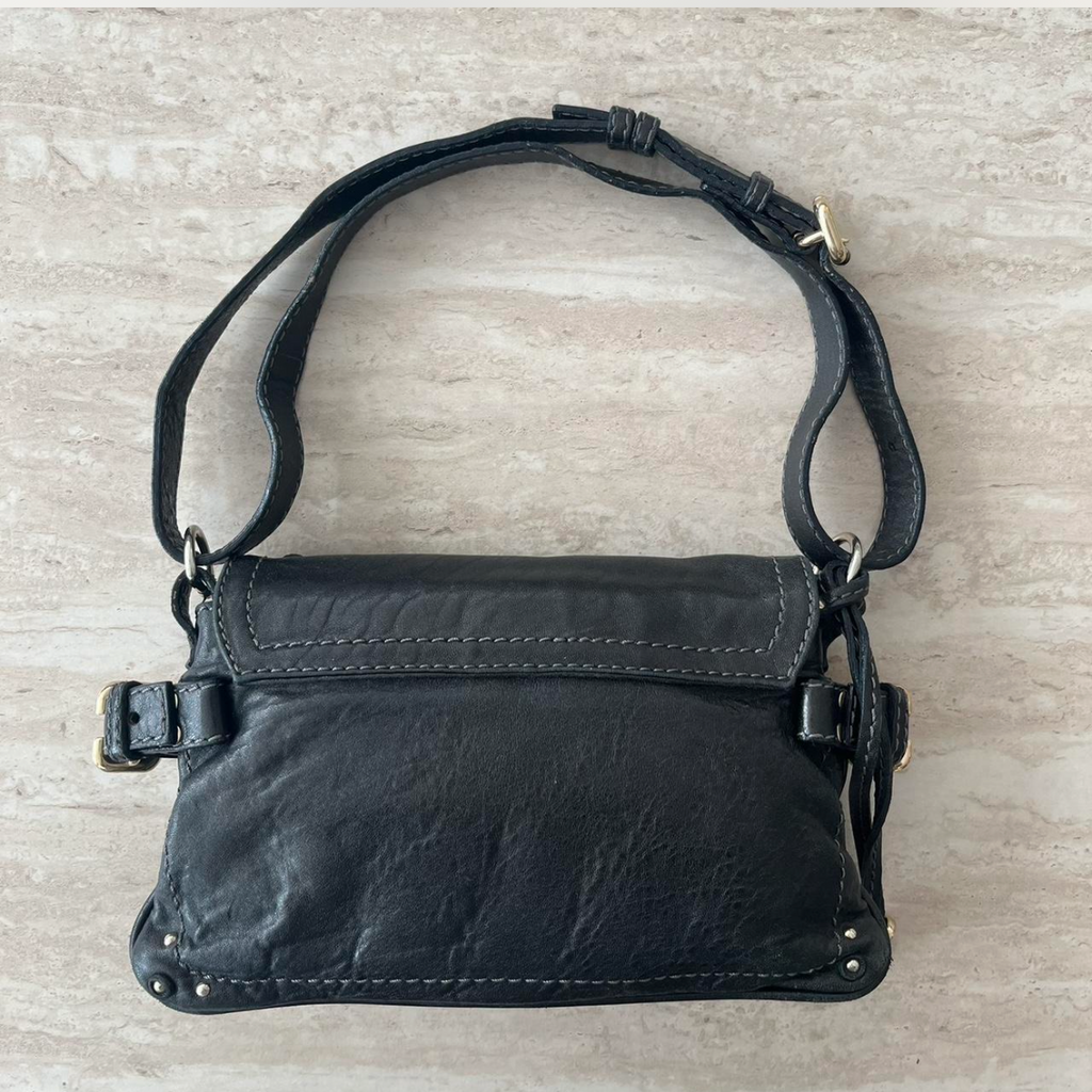 Rare Chloé Black Leather Paddington Capsule Shoulder Bag