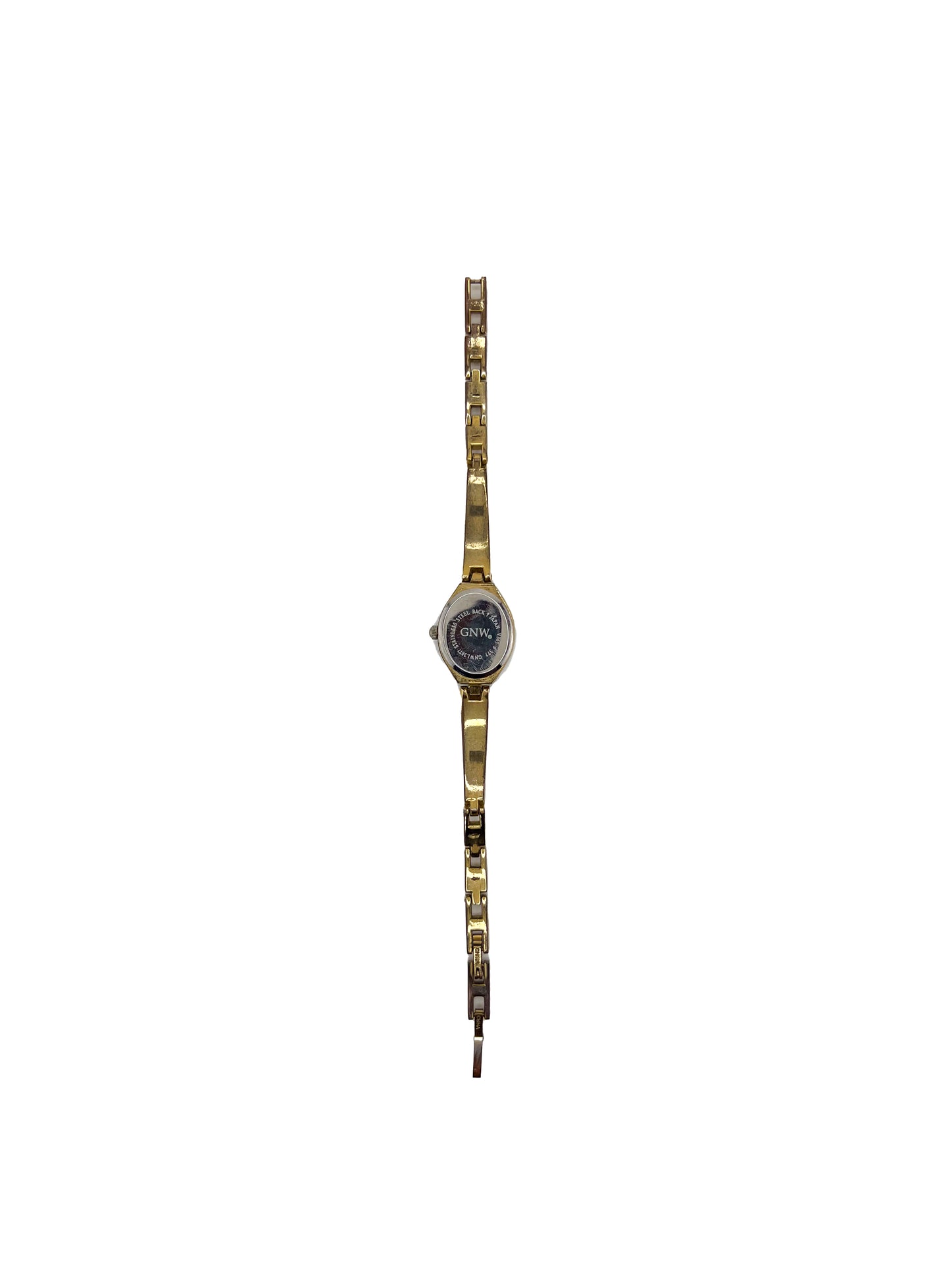 Oval Black Face Gold Rhinestone Band Watch