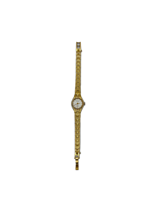 Ivory Face Snake Gold Watch