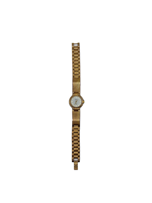 Two-Tone Silver Face Gold Watch