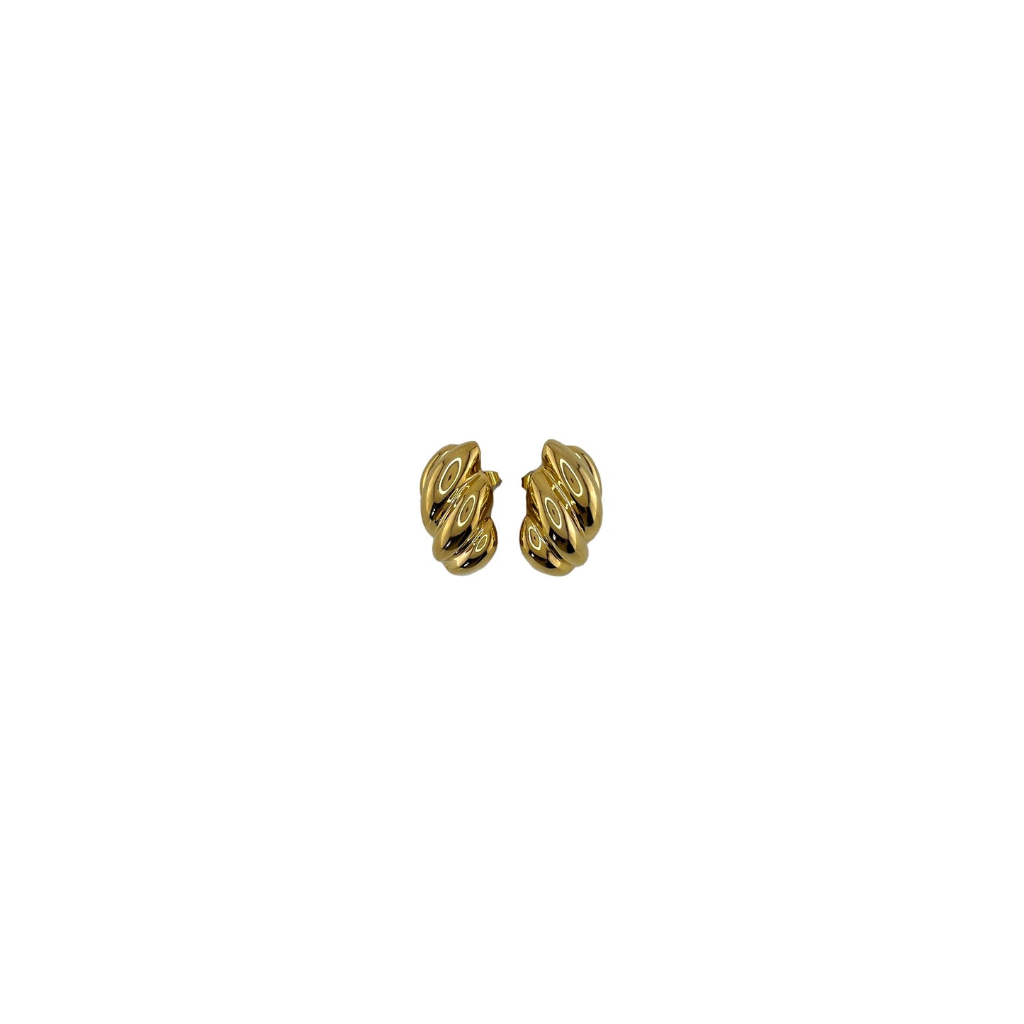 Gold Chunky Baguette Earrings