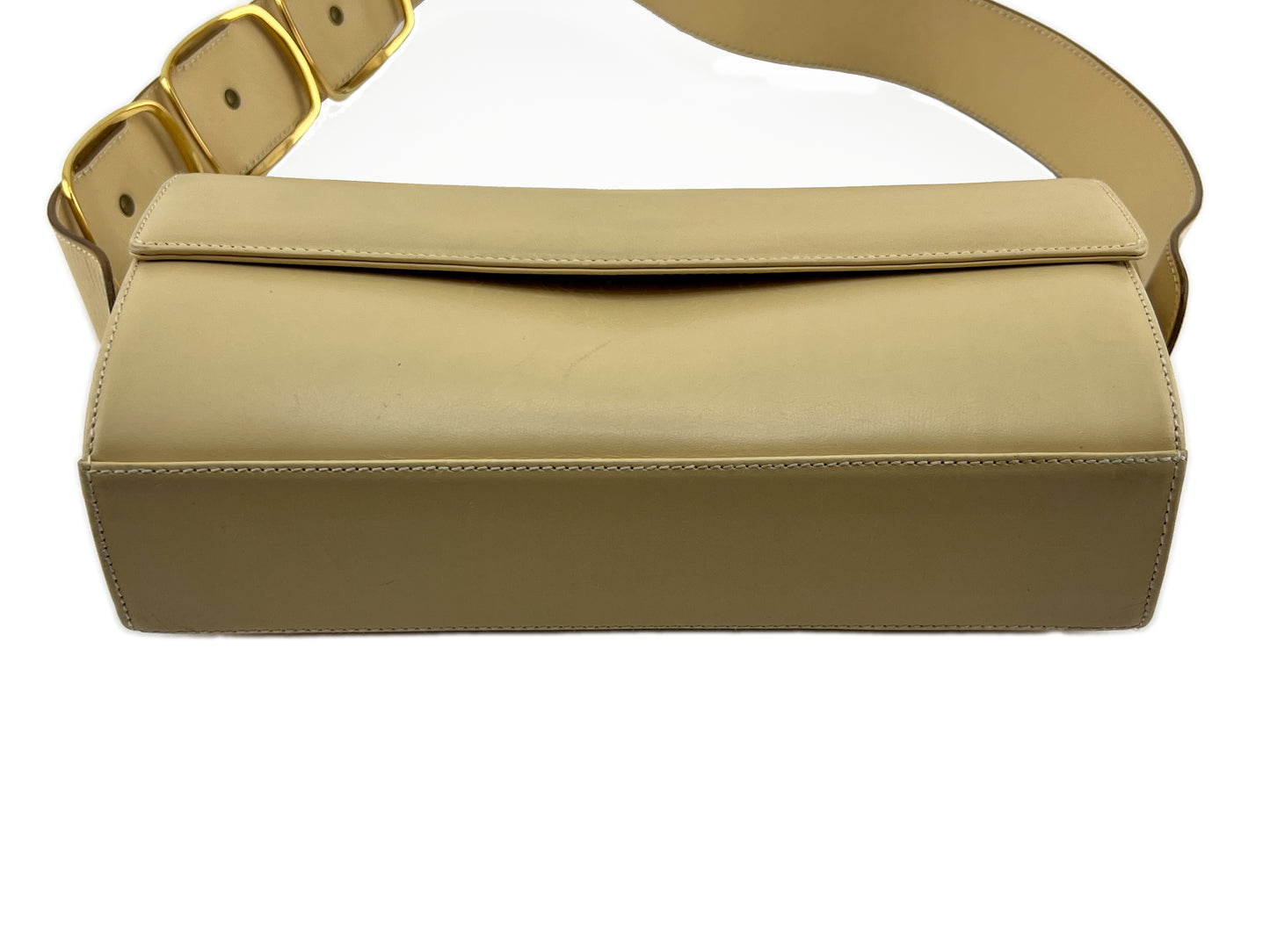 Ferragamo Cream Gold Hardware Bag