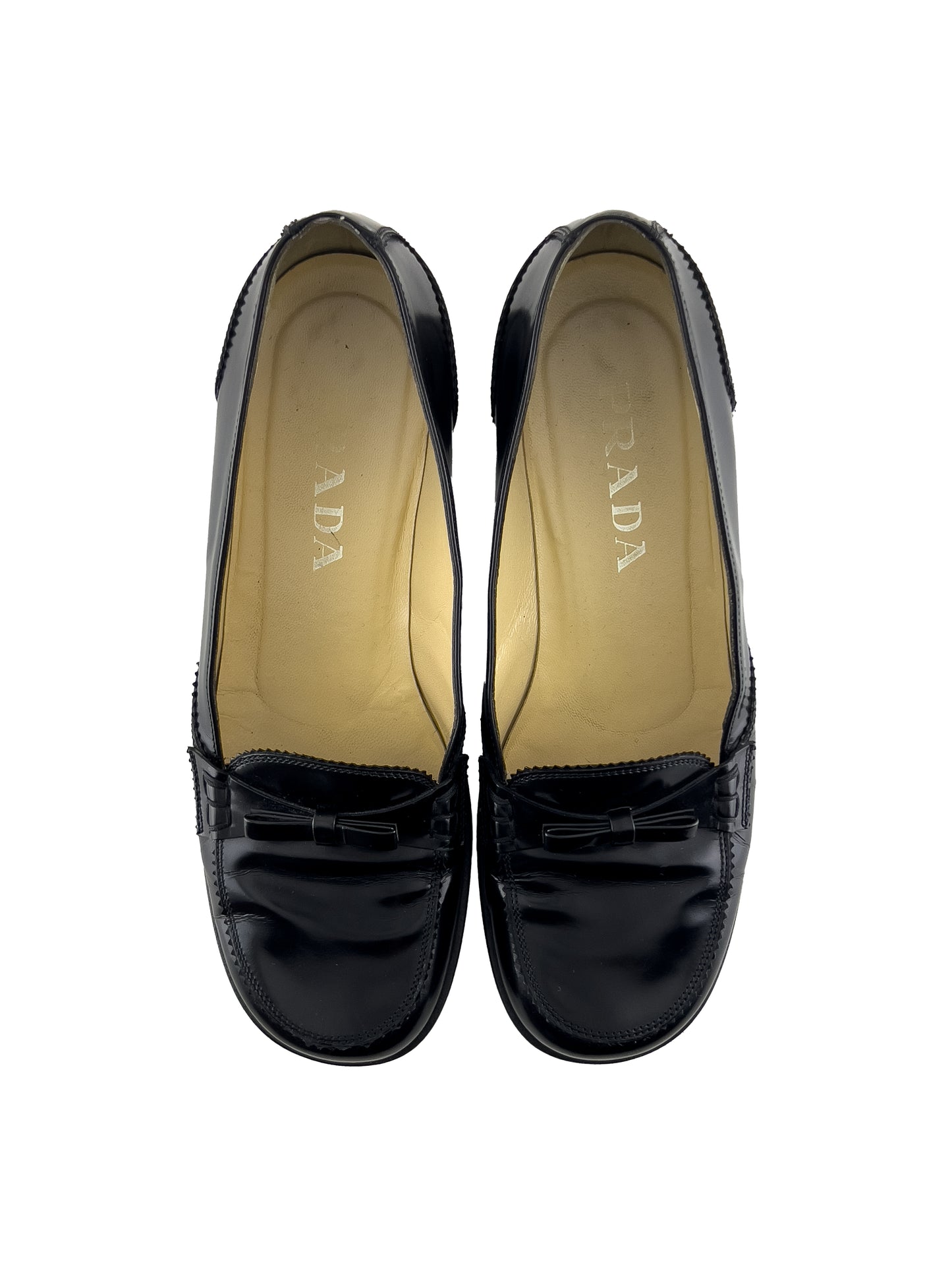 Prada Black Penny Loafers