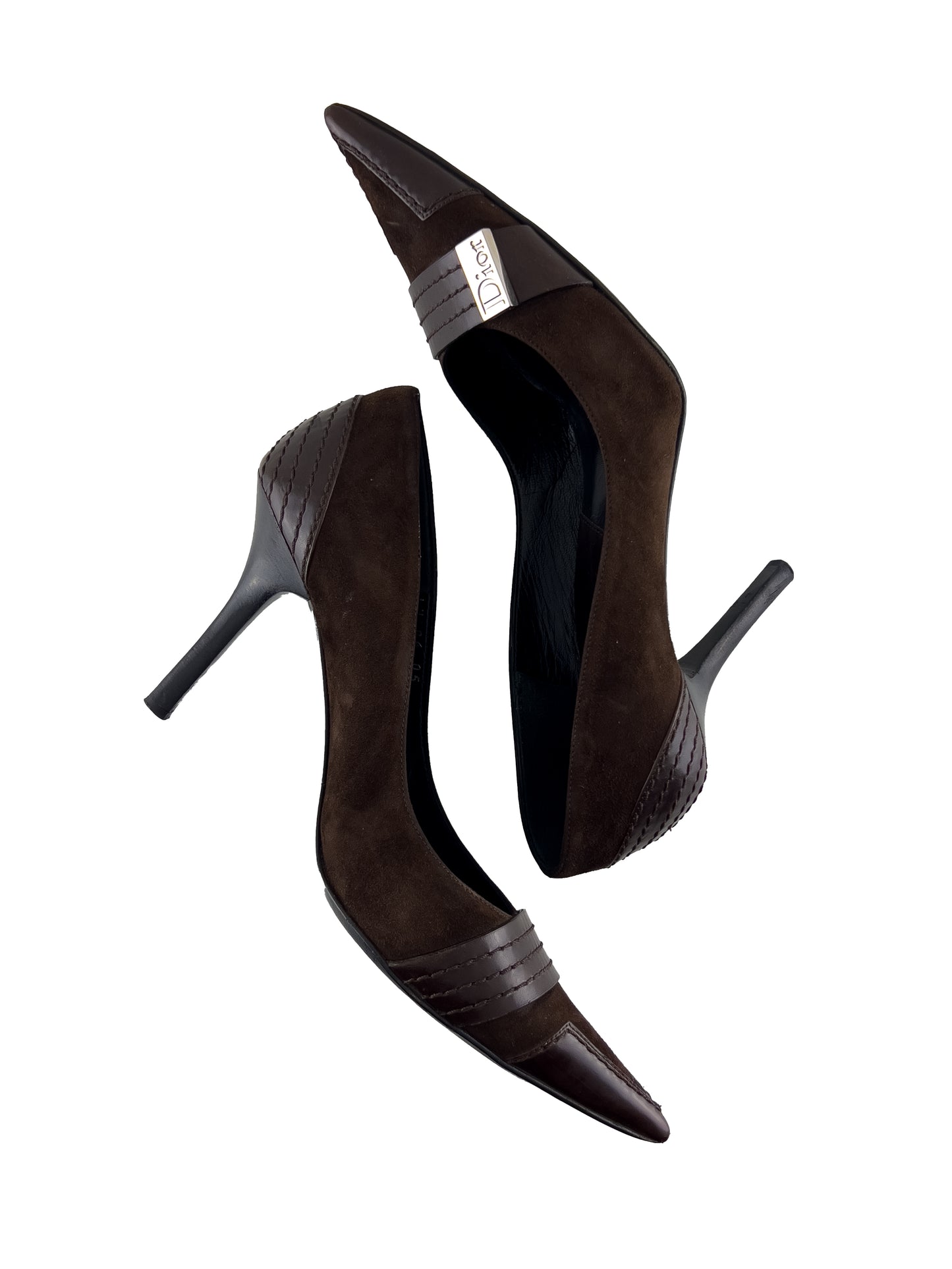 Dior Brown Suede Pointed Toe Heels