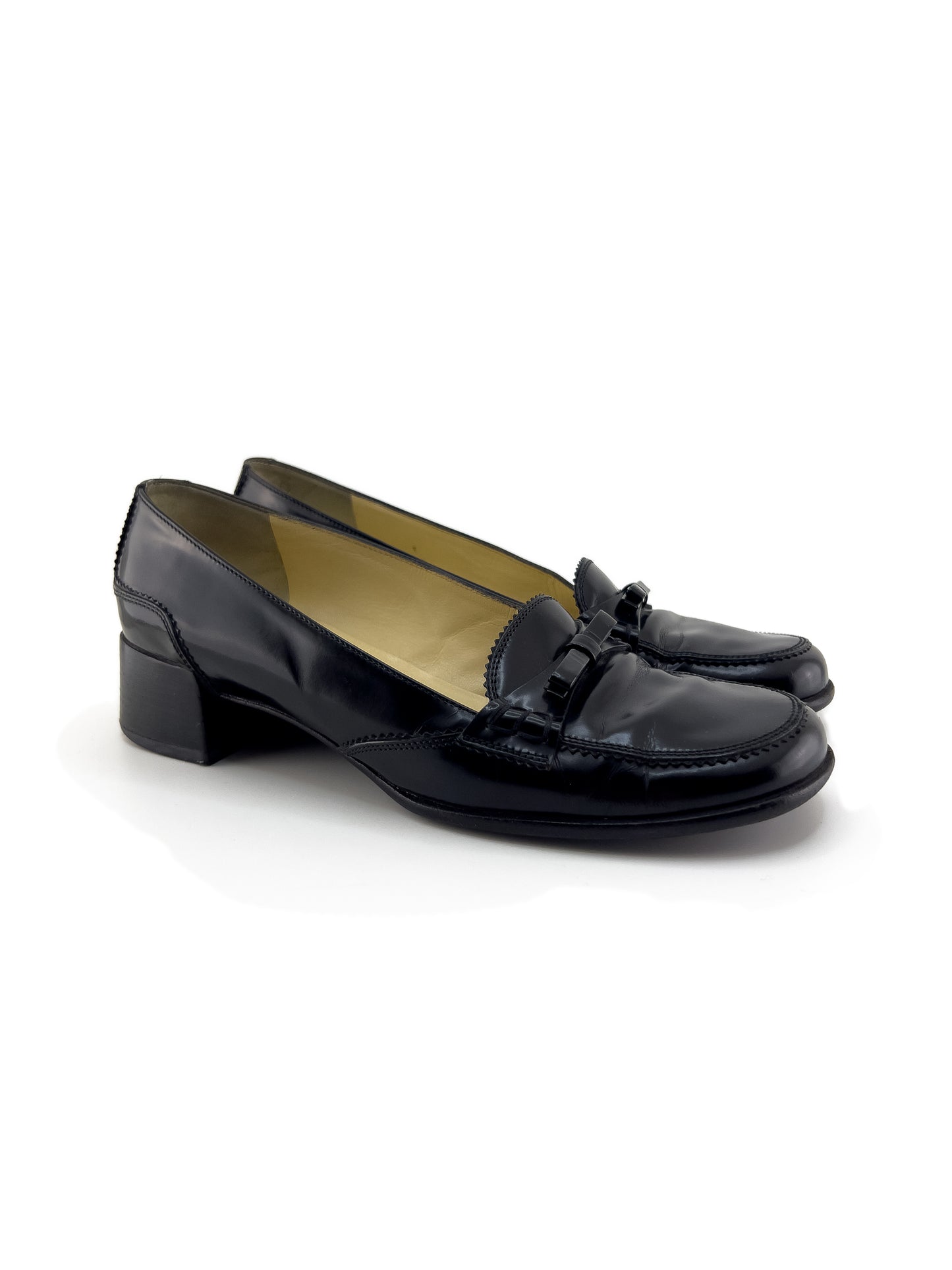 Prada Black Penny Loafers