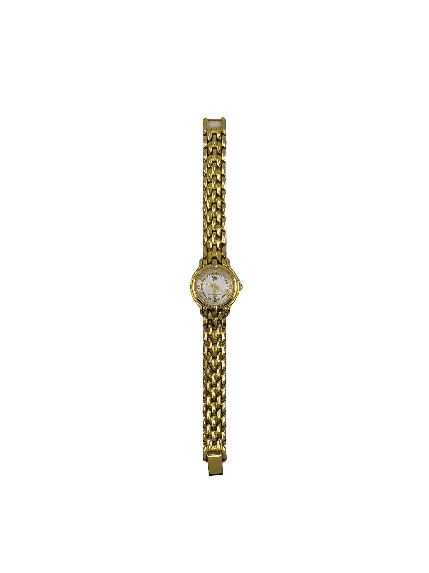 Classic Ivory Face Gold Watch