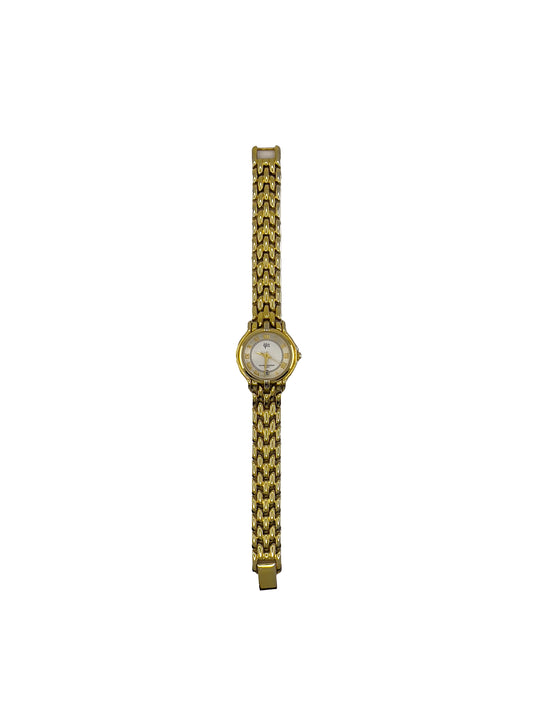 Classic Ivory Face Gold Watch