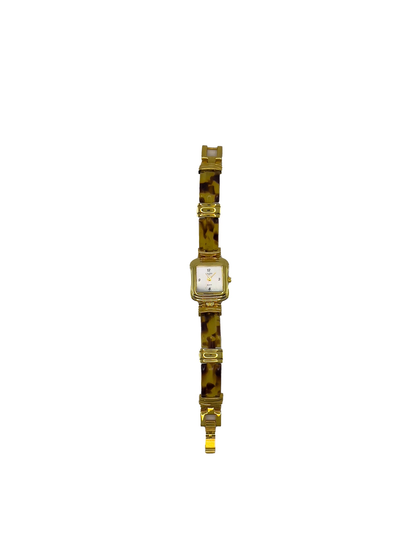 Tortoise Shell Gold Watch