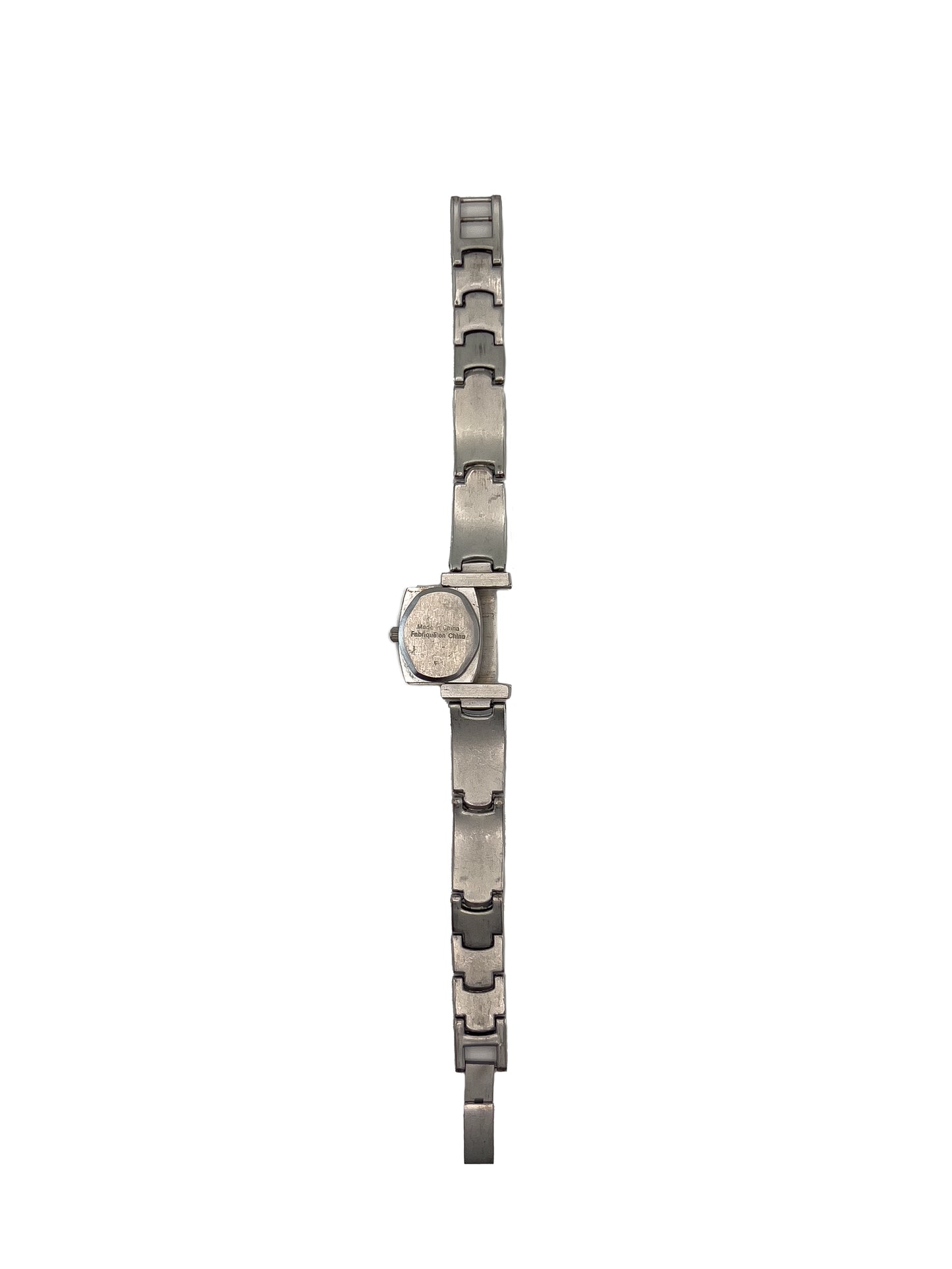 Hidden Face Silver Watch