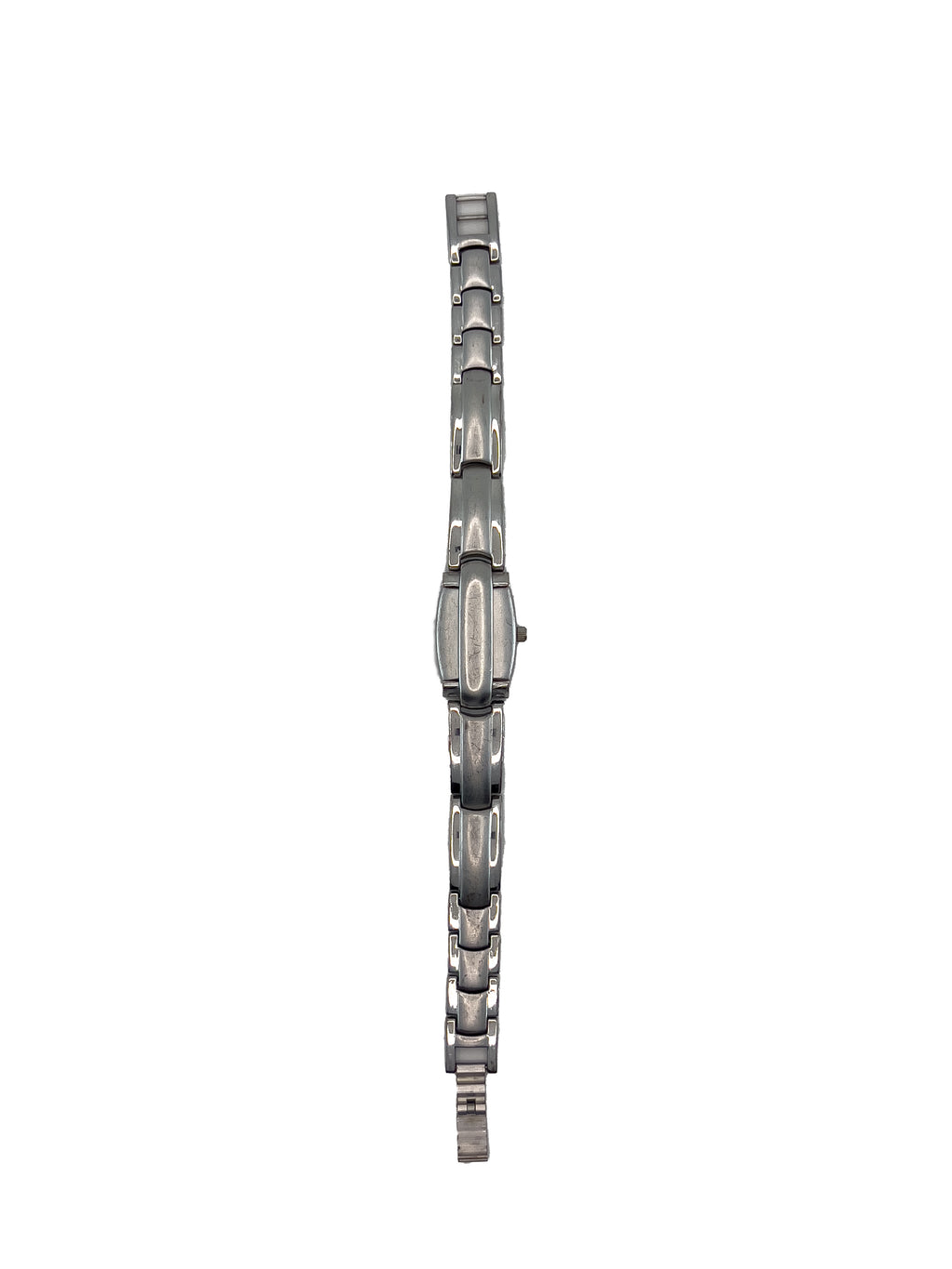Hidden Face Silver Watch