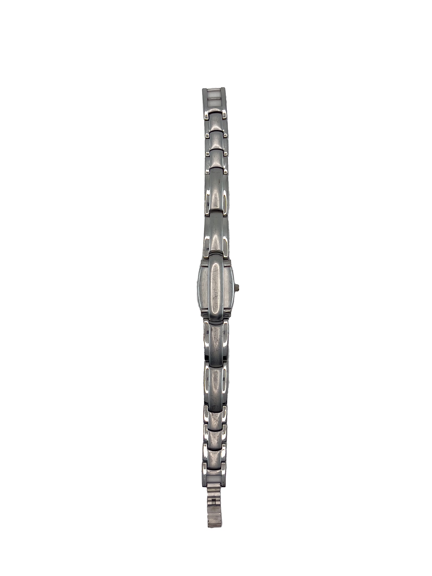 Hidden Face Silver Watch