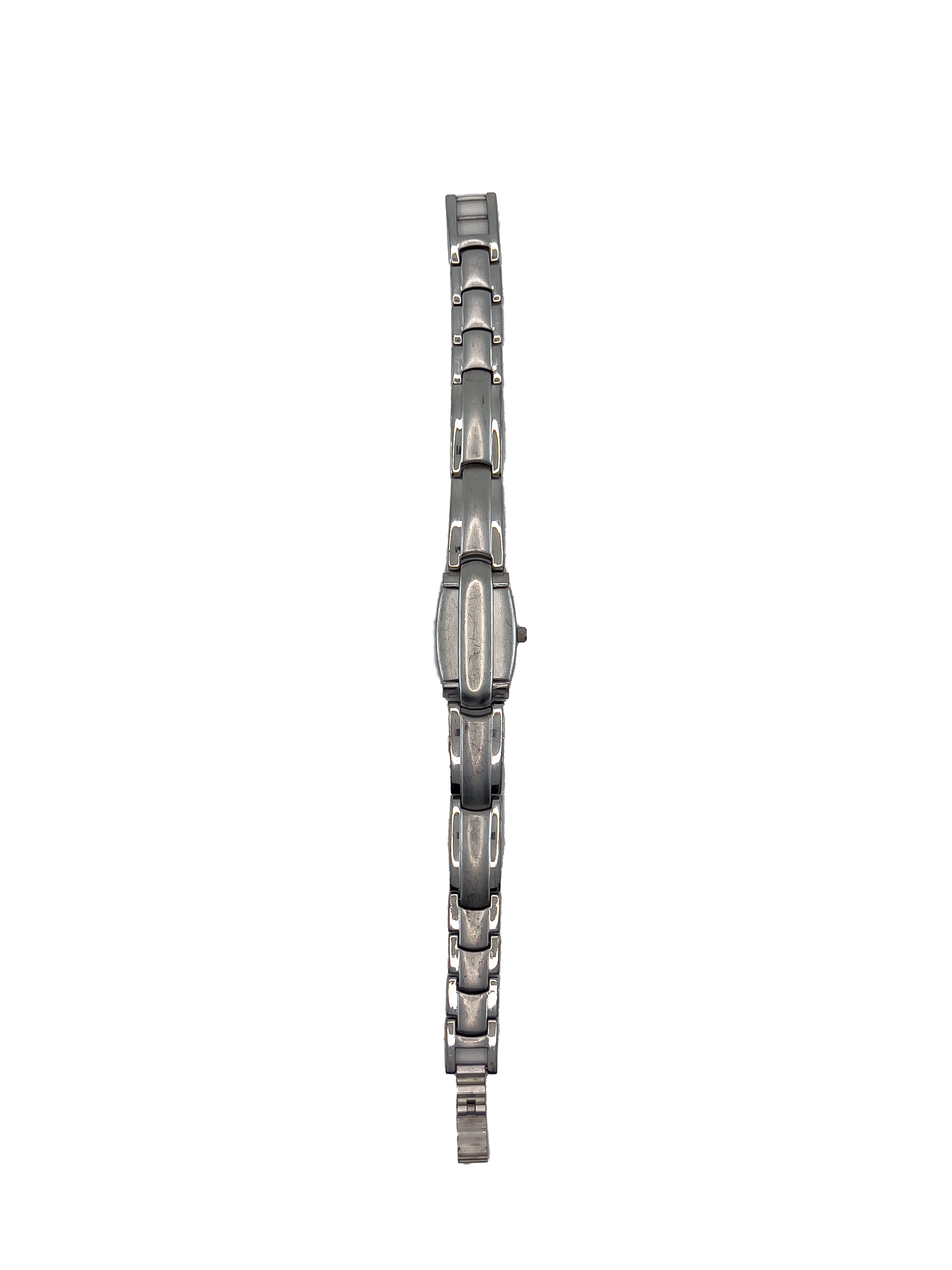 Hidden Face Silver Watch