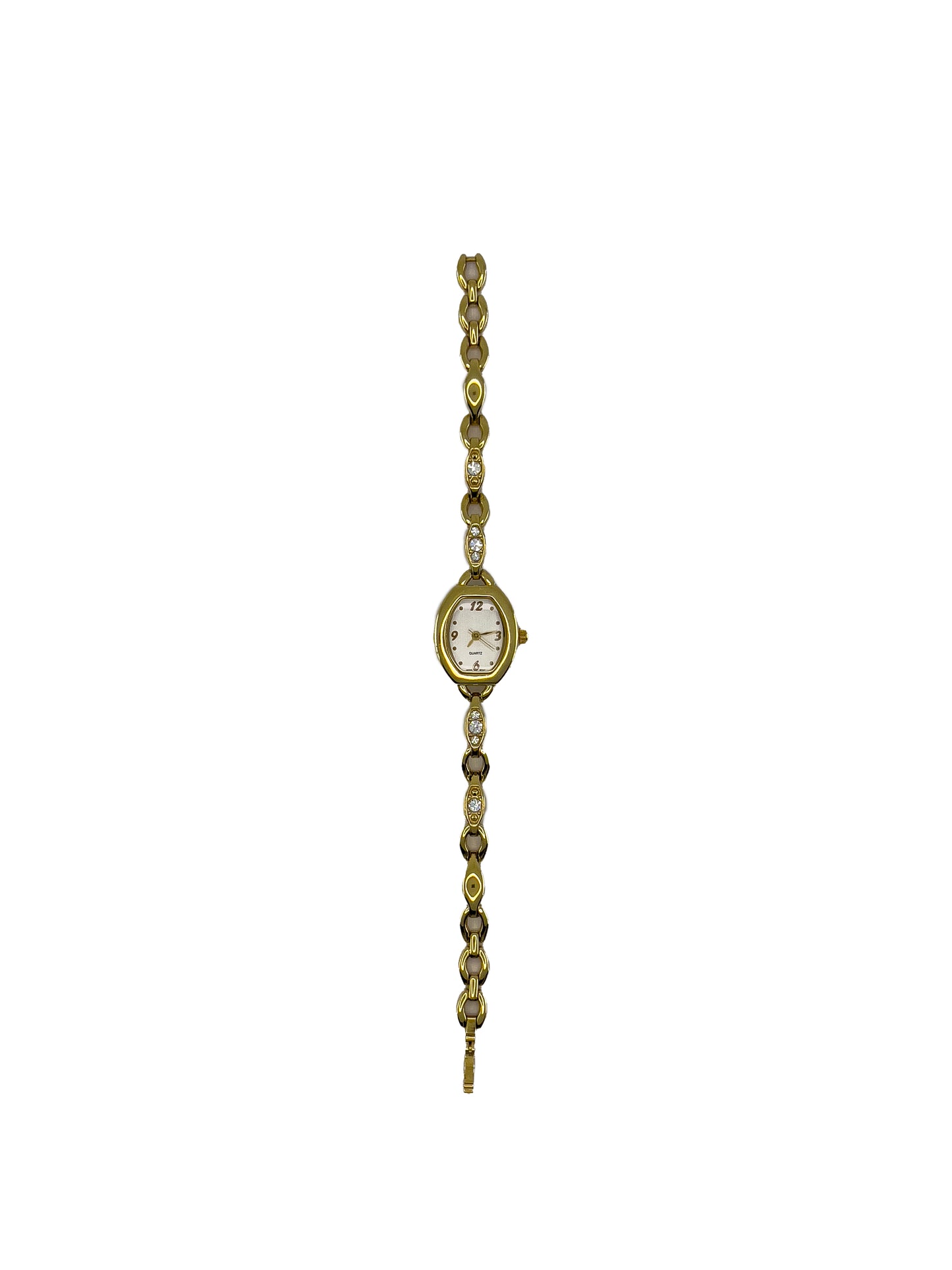 Rhinestone Gold Watch