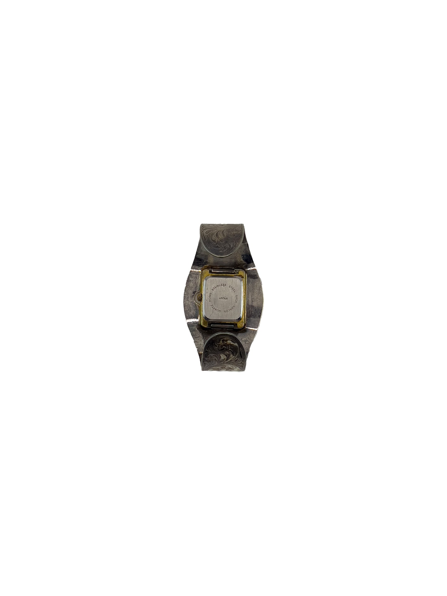 Black Face Silver Cuff Watch