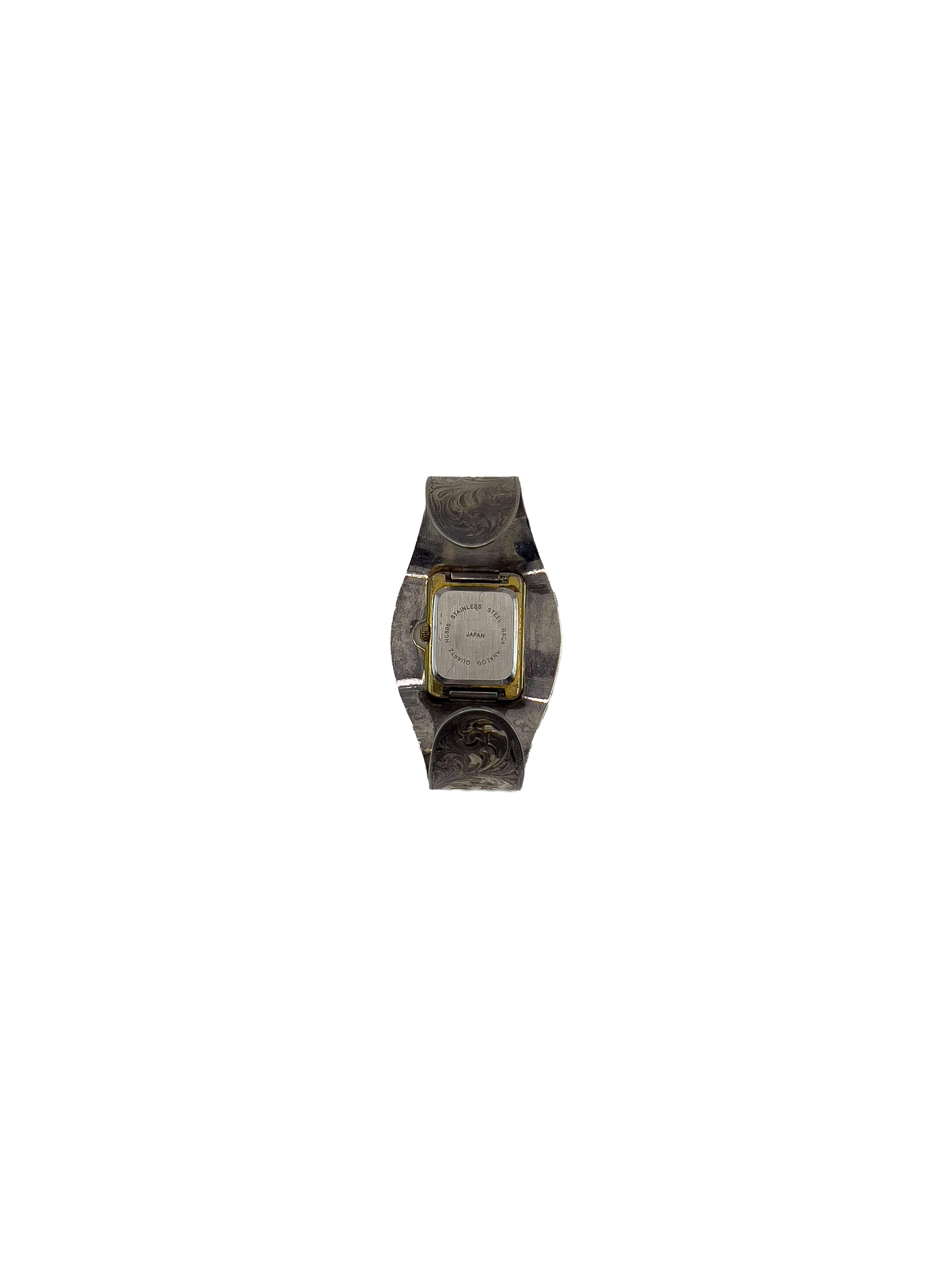 Black Face Silver Cuff Watch