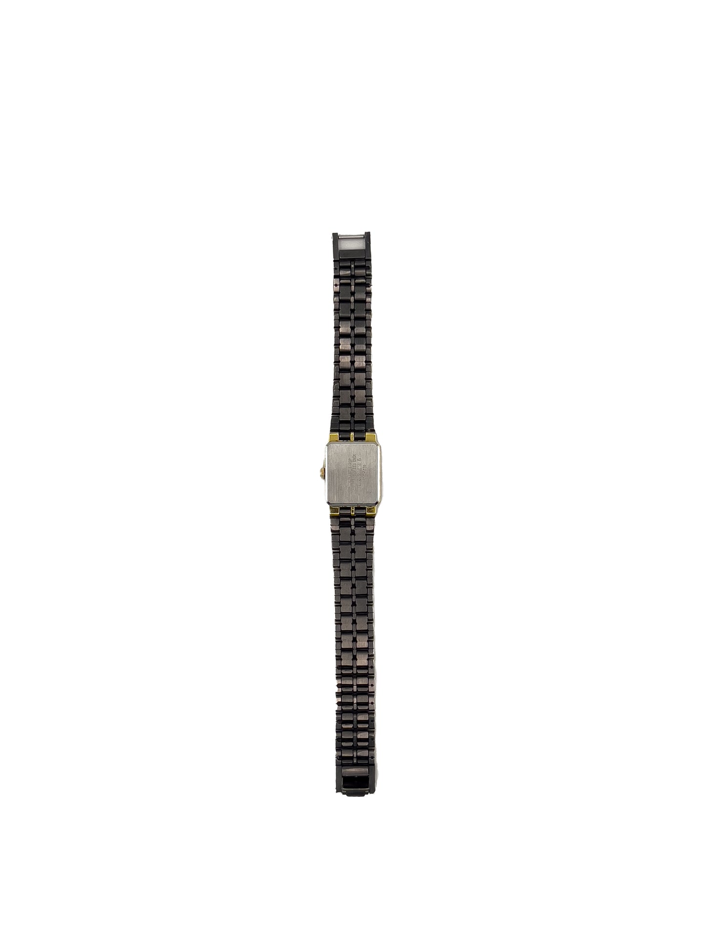 Two-Tone Gold & Gunmetal Rectangle Link Watch