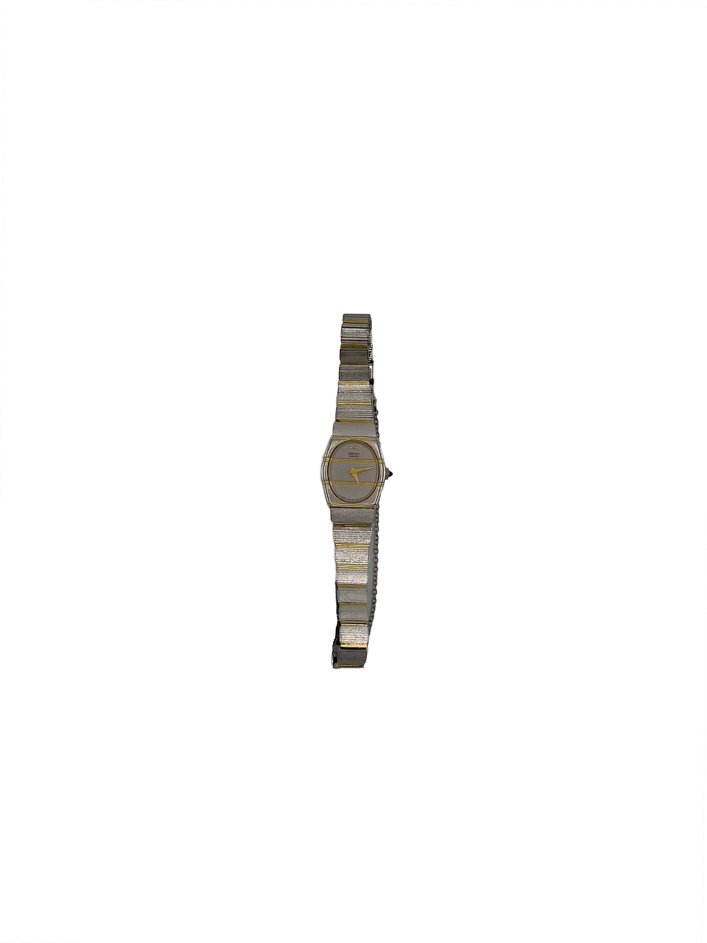 Seiko Silver Gold Stripe Watch