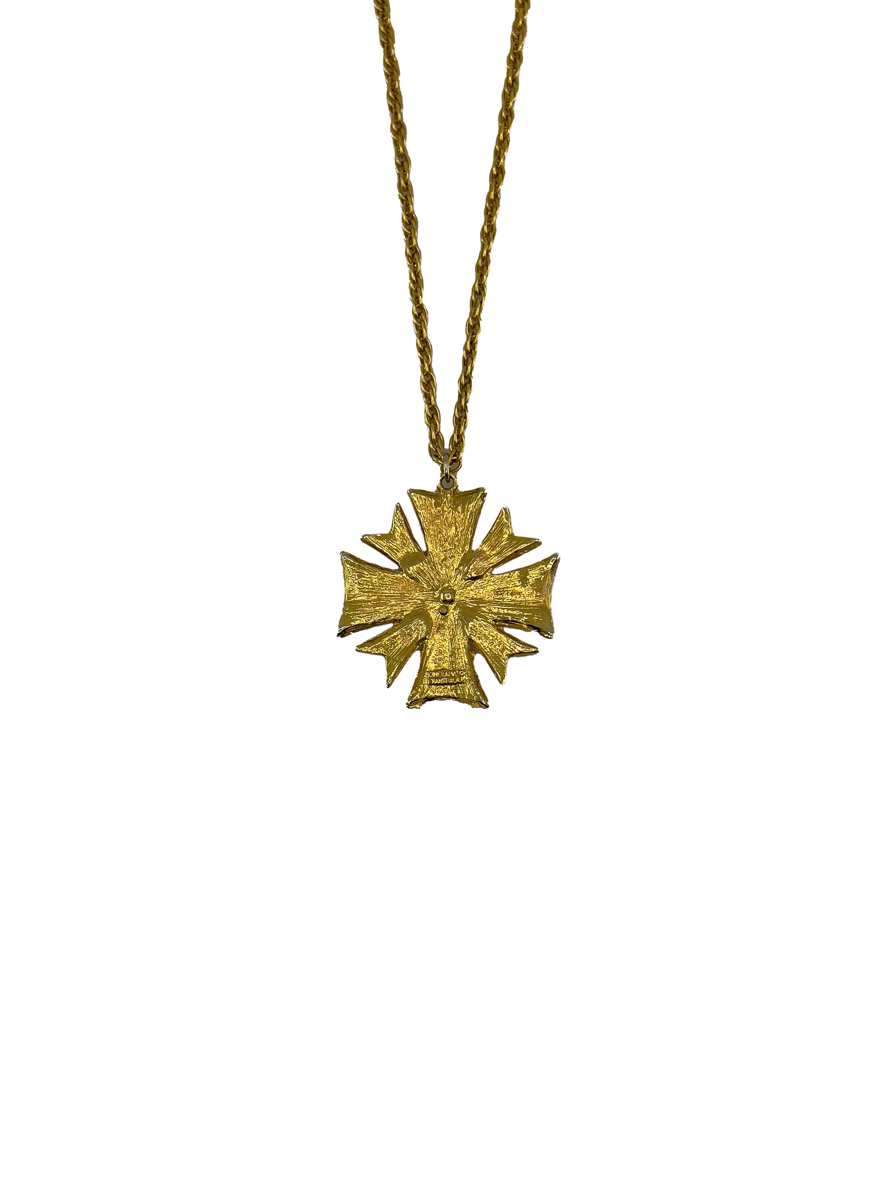 Red Cross Large Pendant Necklace