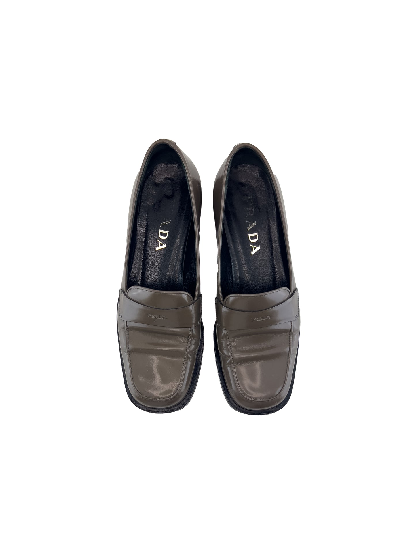 Prada Taupe Loafers