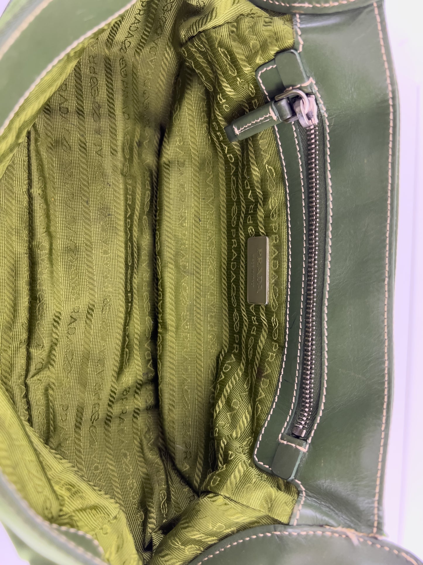 Rare Prada Olive Green Shoulder Bag