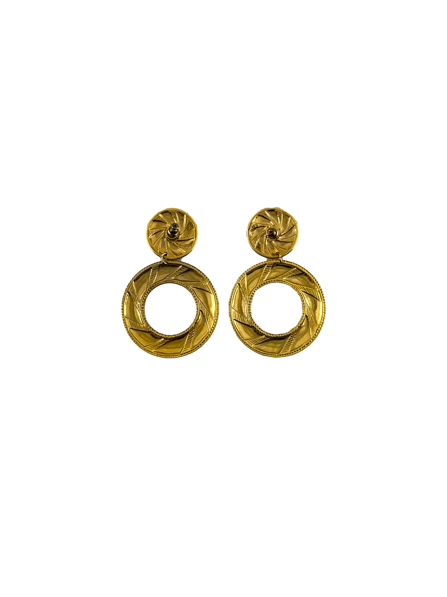 Gold Filagri Hoop Earrings