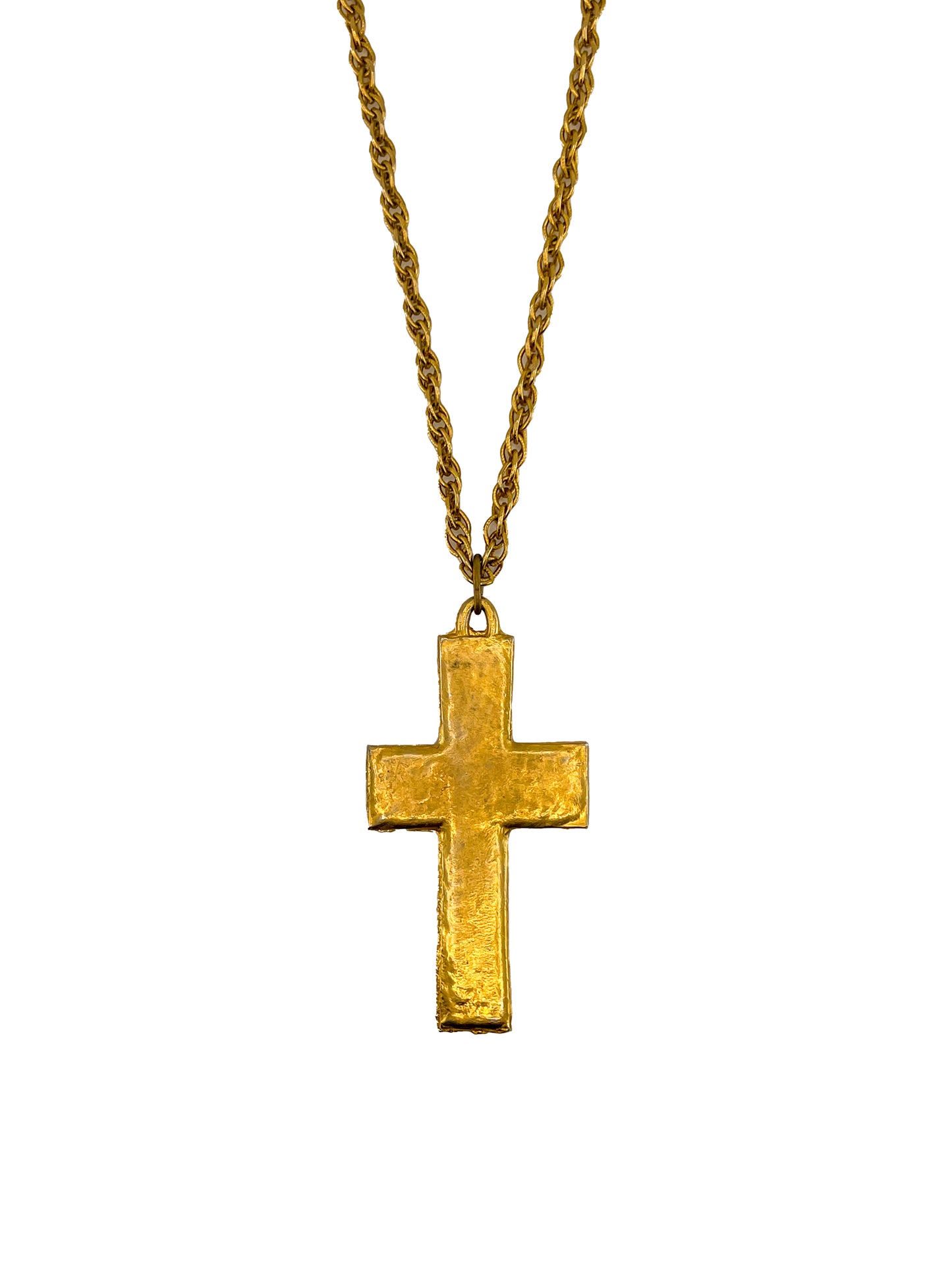 Crushed Opal XL Cross Pendant Necklace / Body Chain