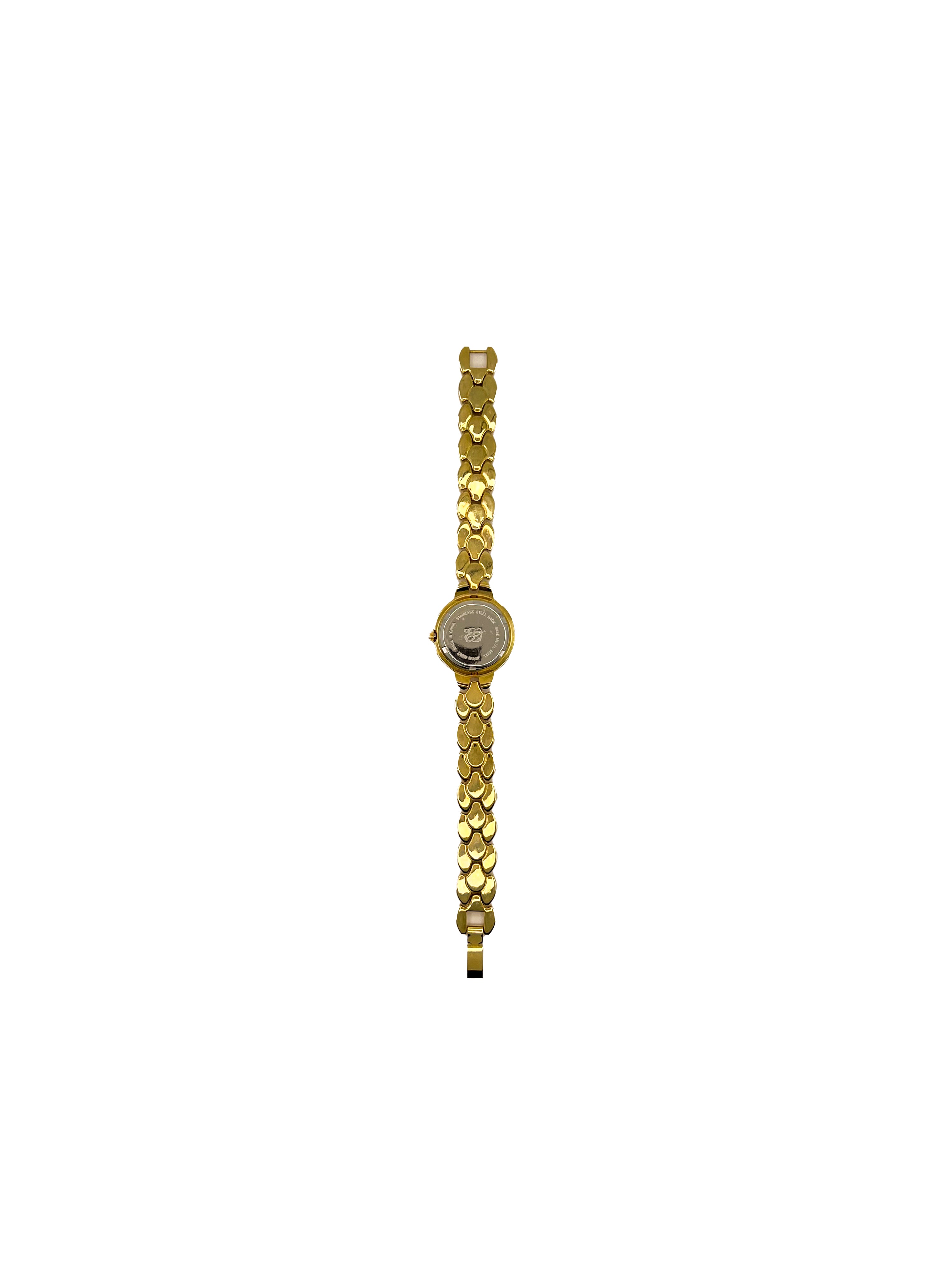 Rhinestone Bezel Gold Watch