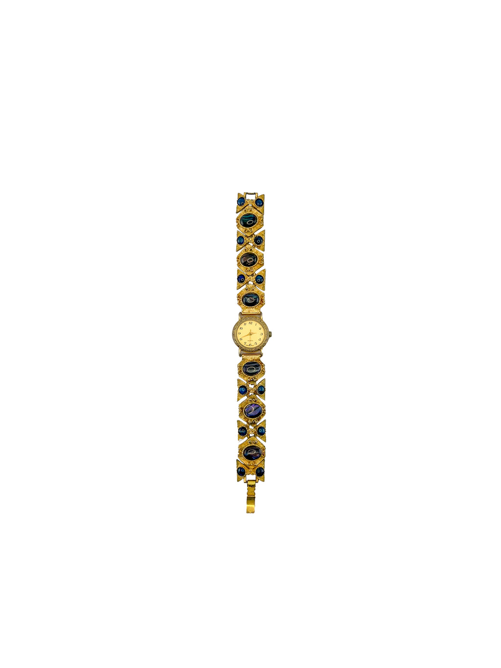 Dark Blue Green Stone Gold Watch