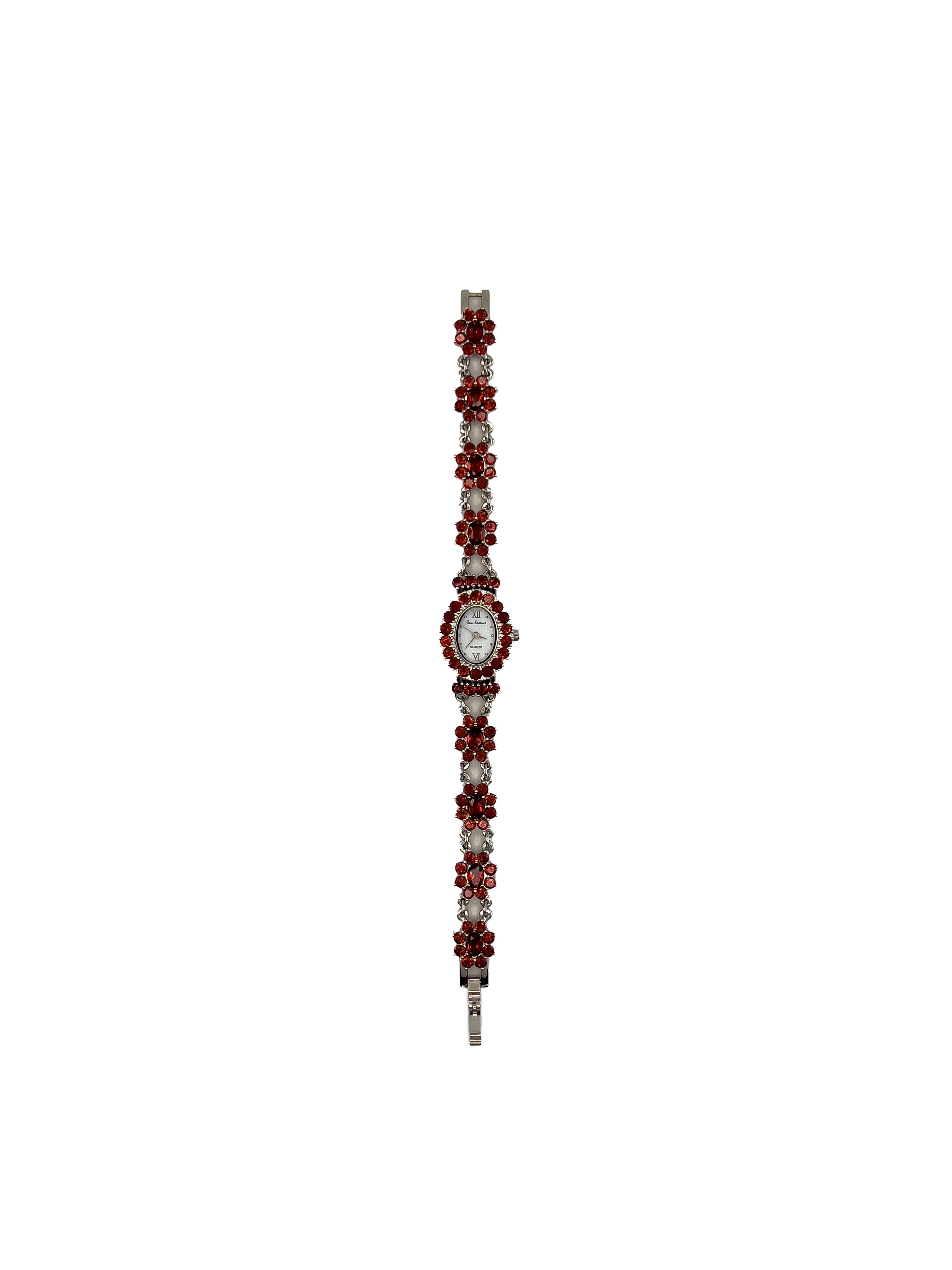 Dark Red Gemstone Watch