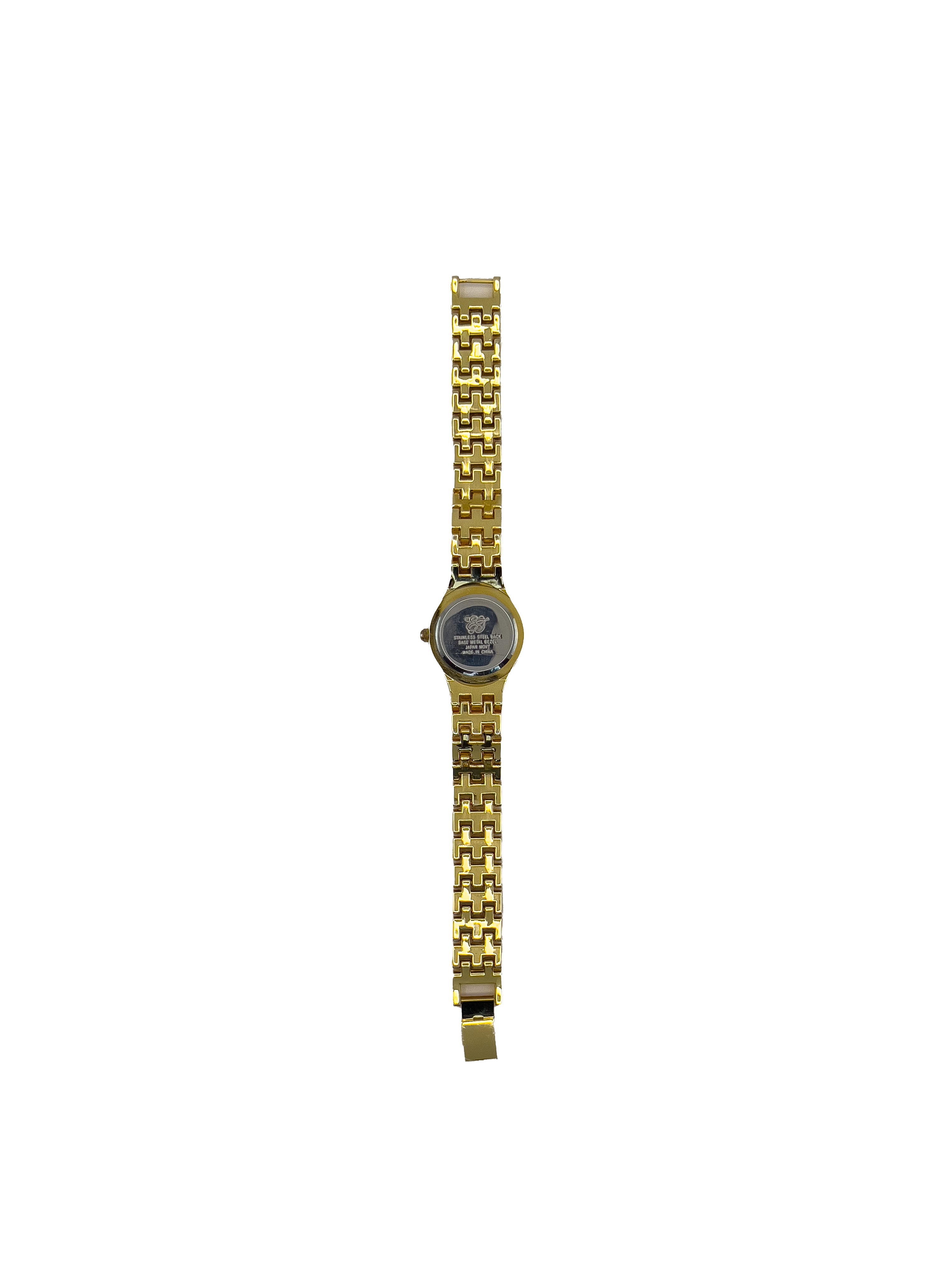 Rhinestone Bezel Drip Gold Watch