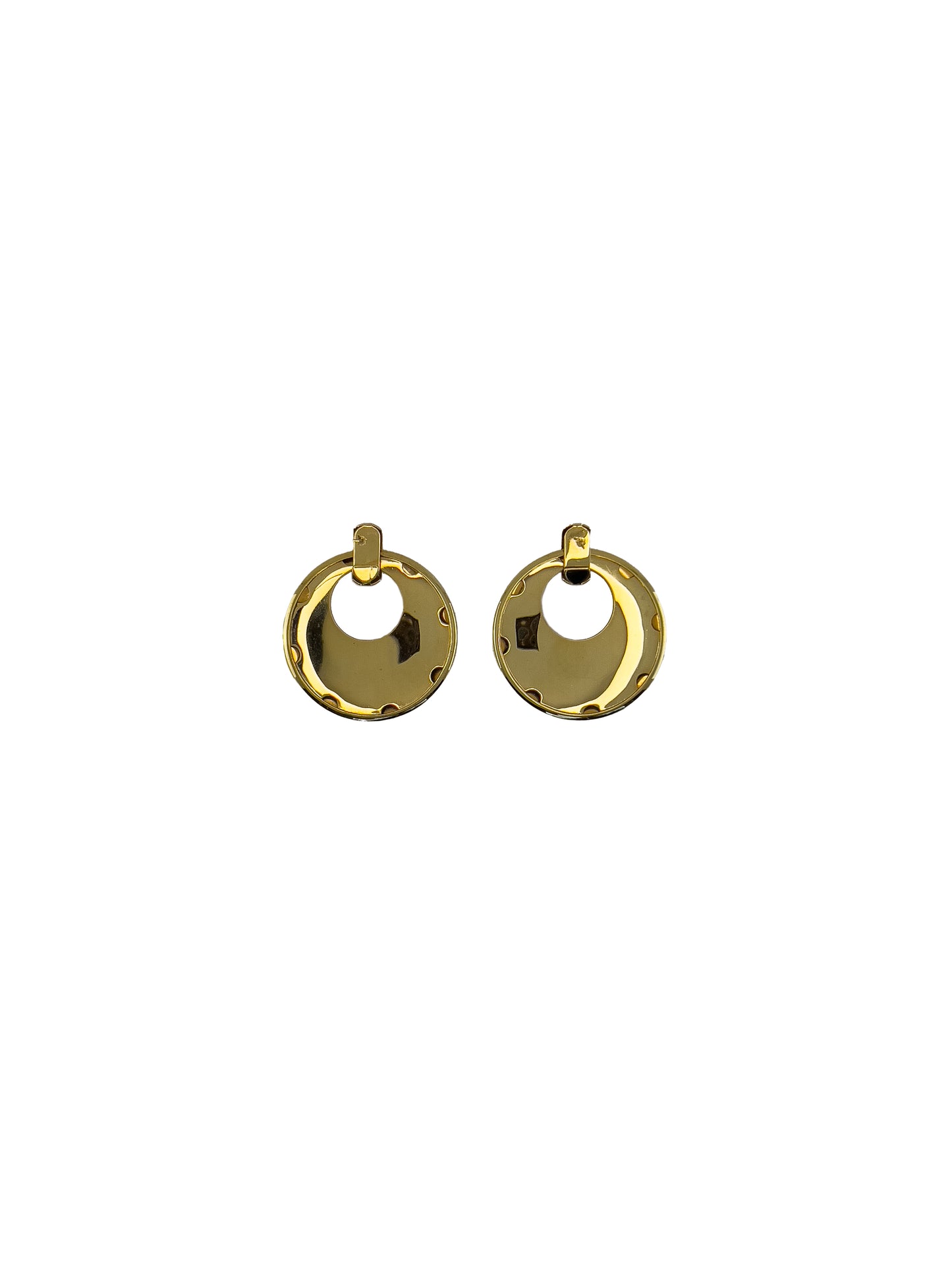 Gold Knocker Hoop Earrings