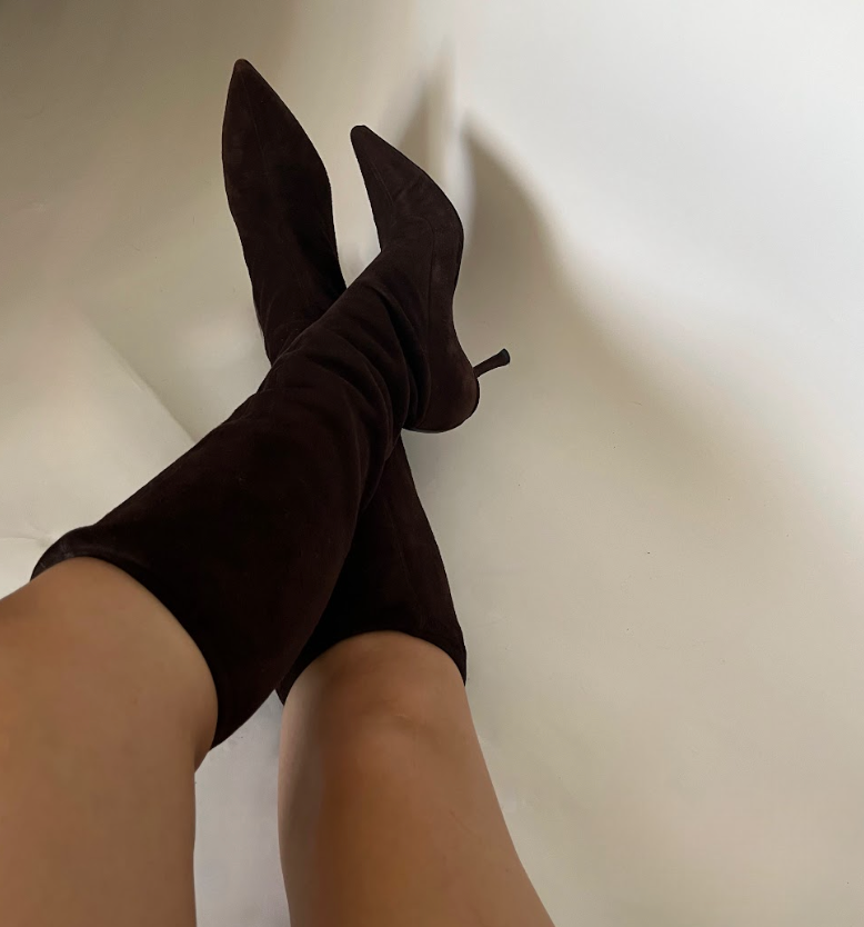 Jimmy Choo Brown Suede Tall Boots