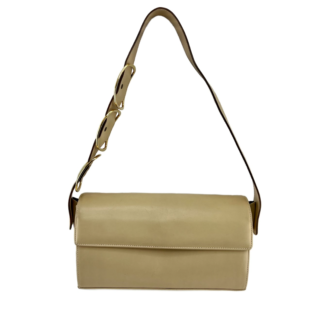 Ferragamo Cream Gold Hardware Bag