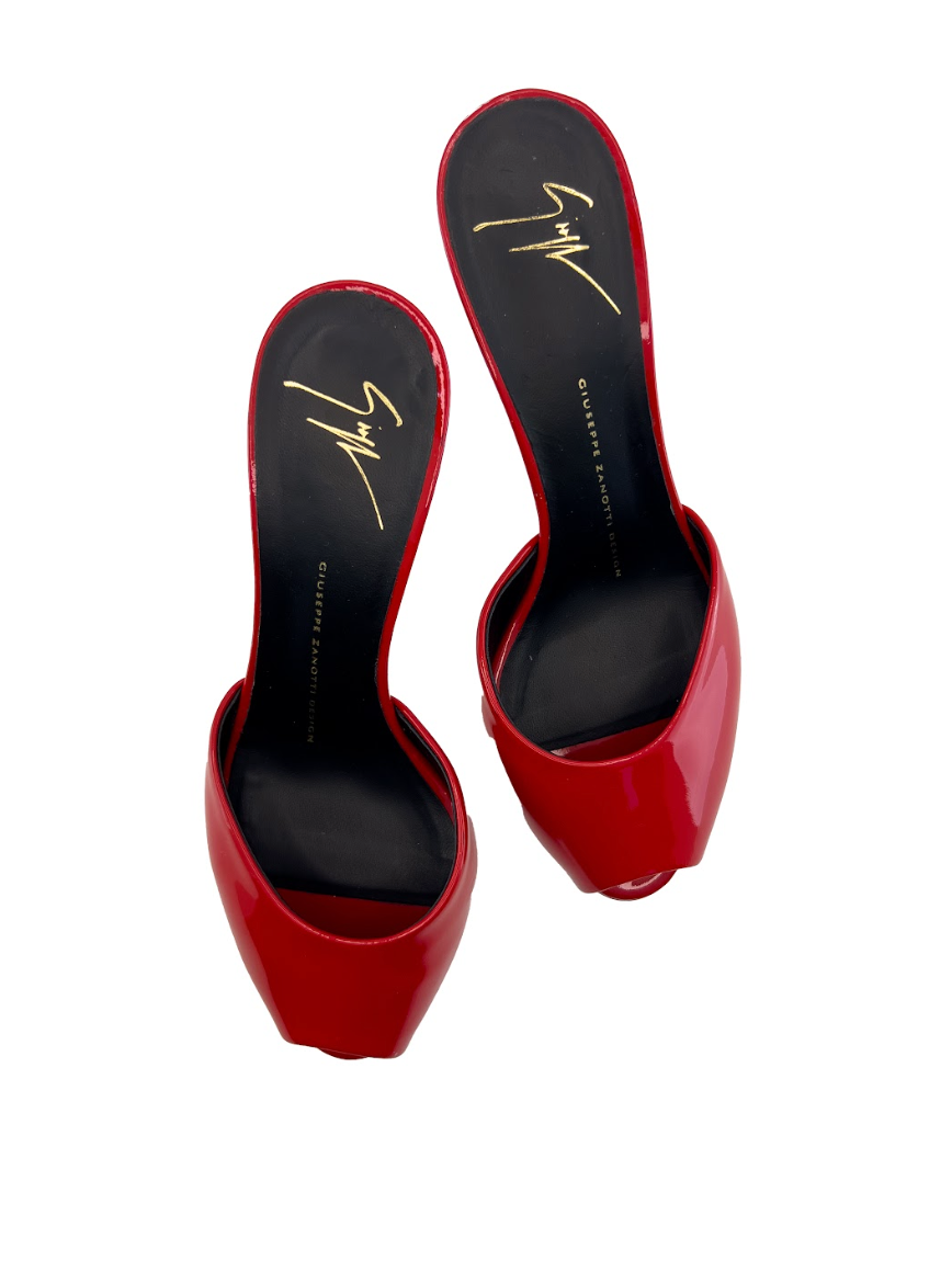 Giuseppe Zanotti Patent Apple Red Heels