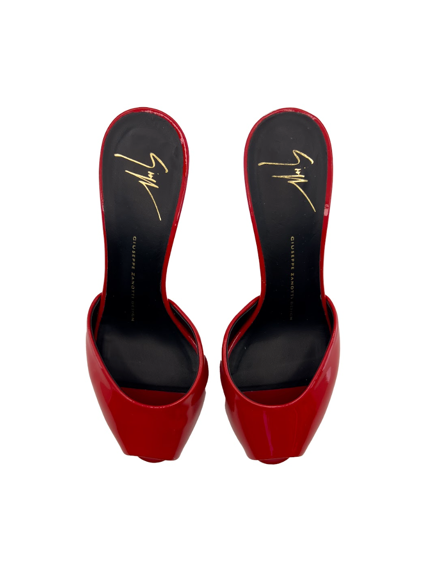 Giuseppe Zanotti Patent Apple Red Heels