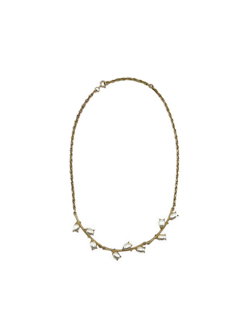 Pearl Petal Gold Choker