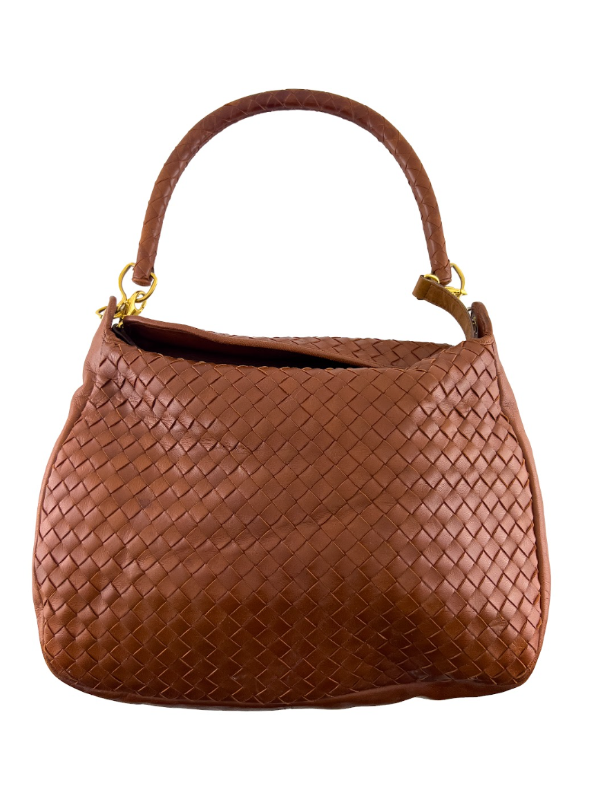 Bottega Veneta Woven Cognac Bag