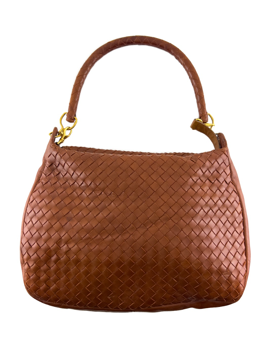 Bottega Veneta Woven Cognac Bag